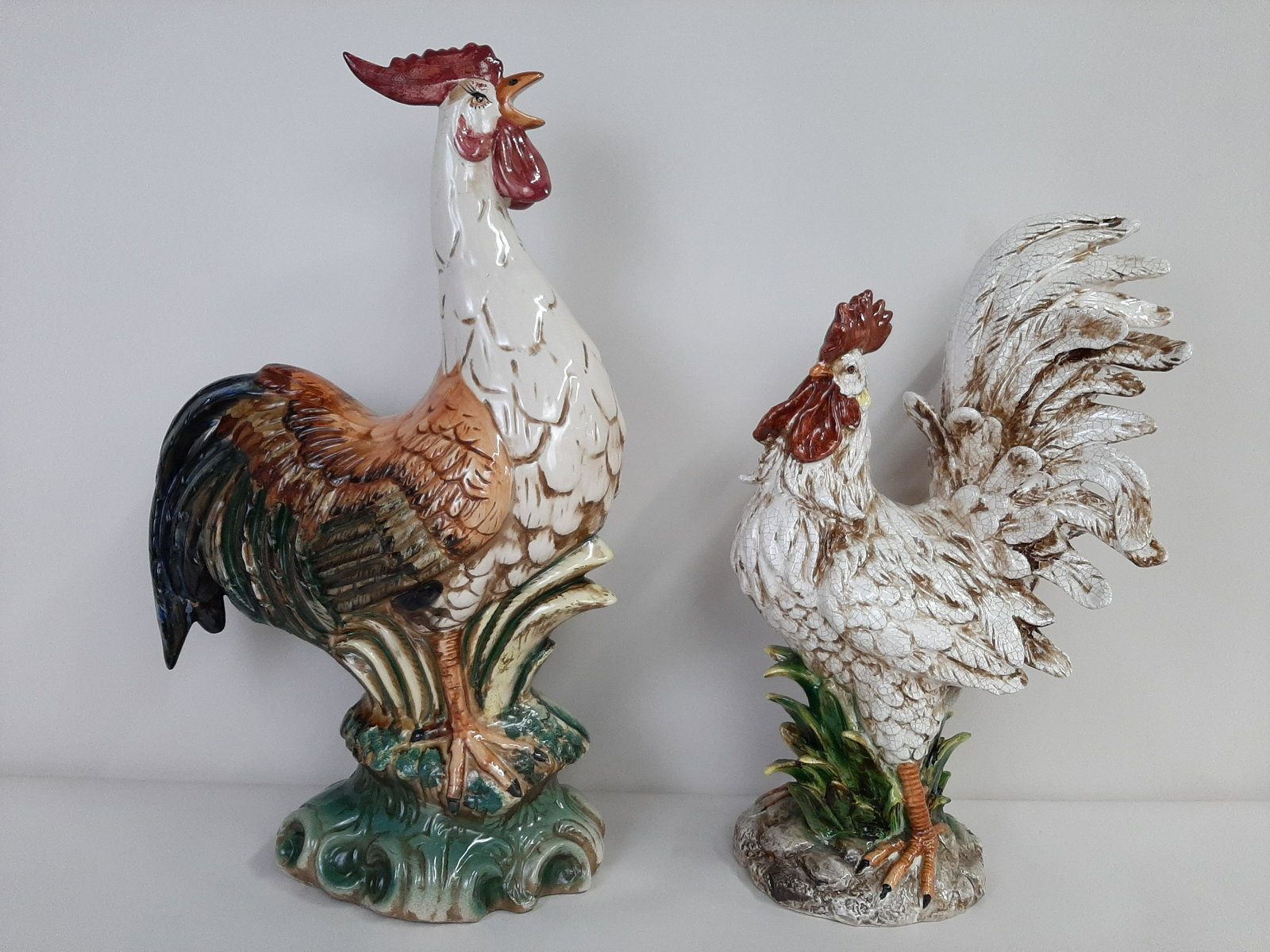 2 Ceramic Roosters (1 of 6)