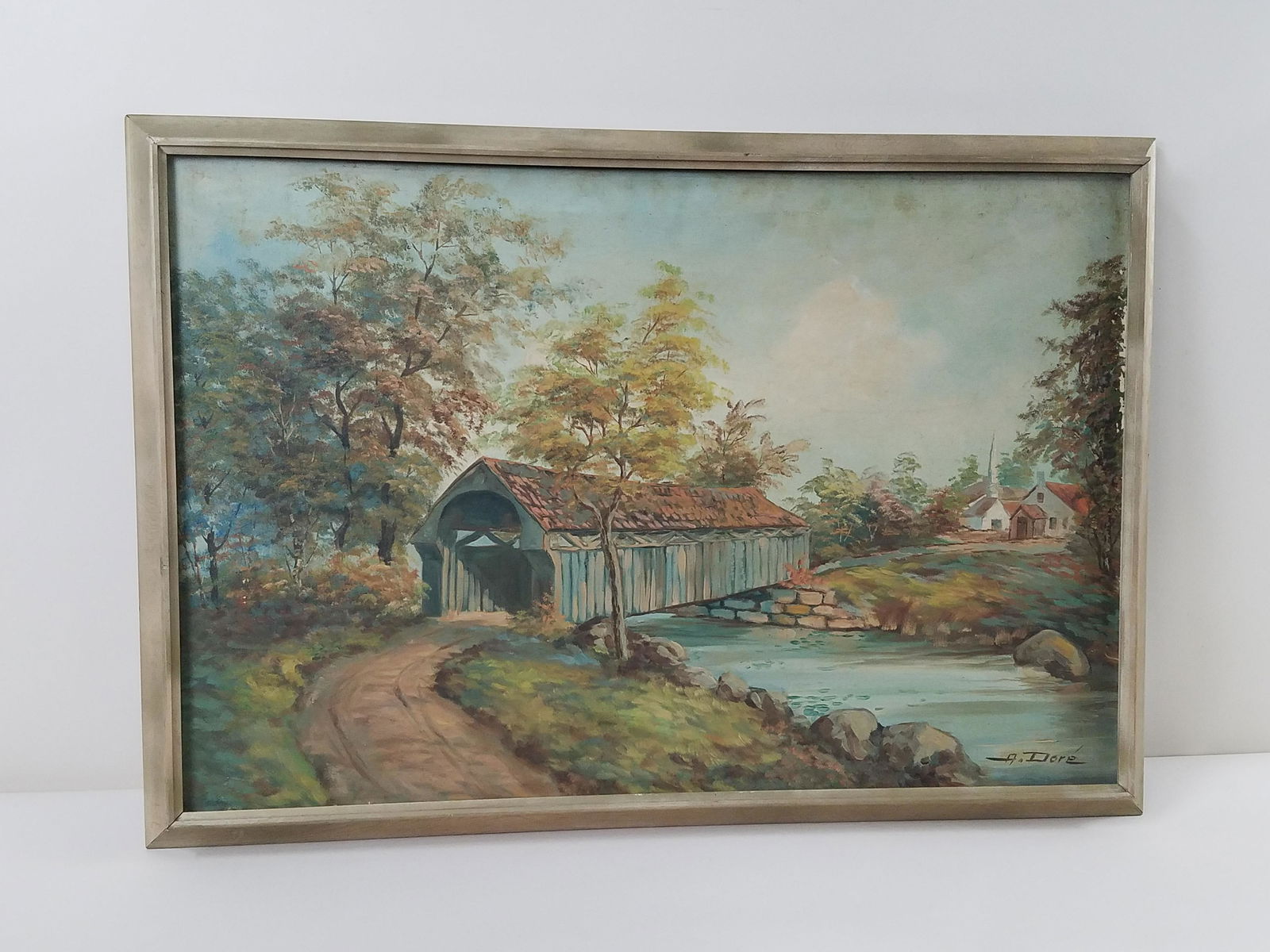 A. Doré Covered Bridge Painting (1 of 3)