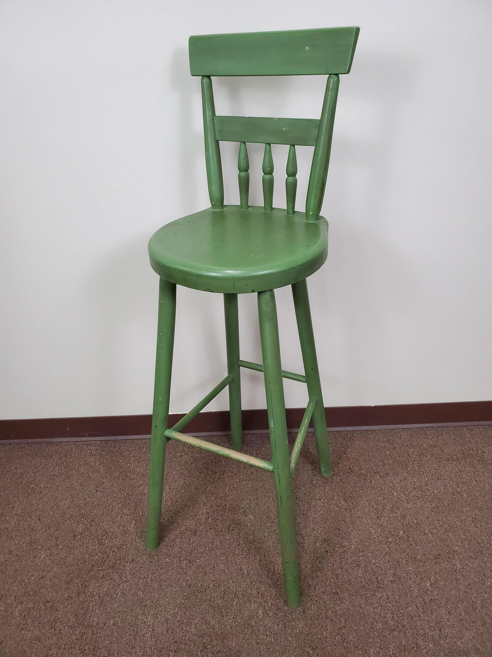 Green High Back Stool (1 of 3)
