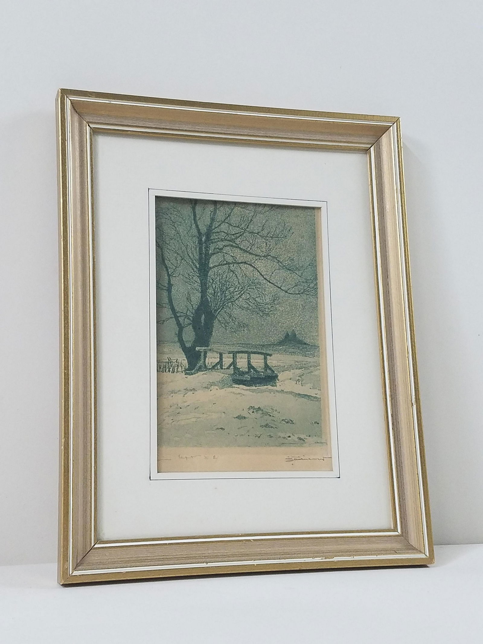 Signed Winter Landscape Etching (1 of 6)