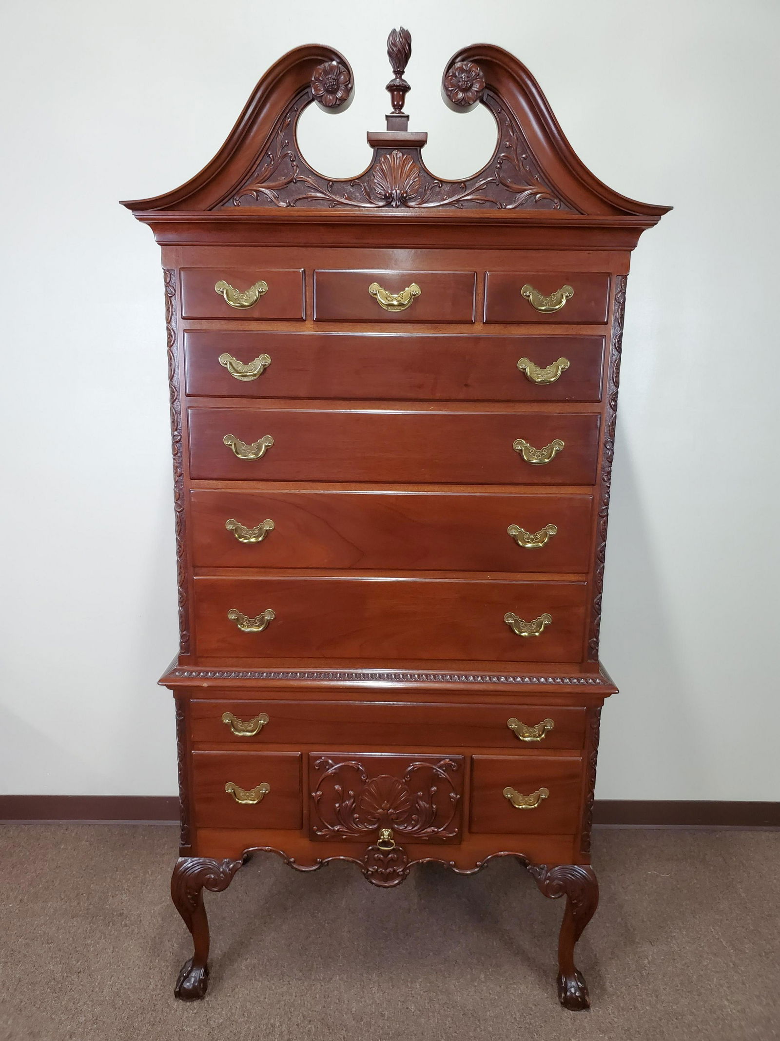 Mahogany 18th C Style Highboy (1 of 6)