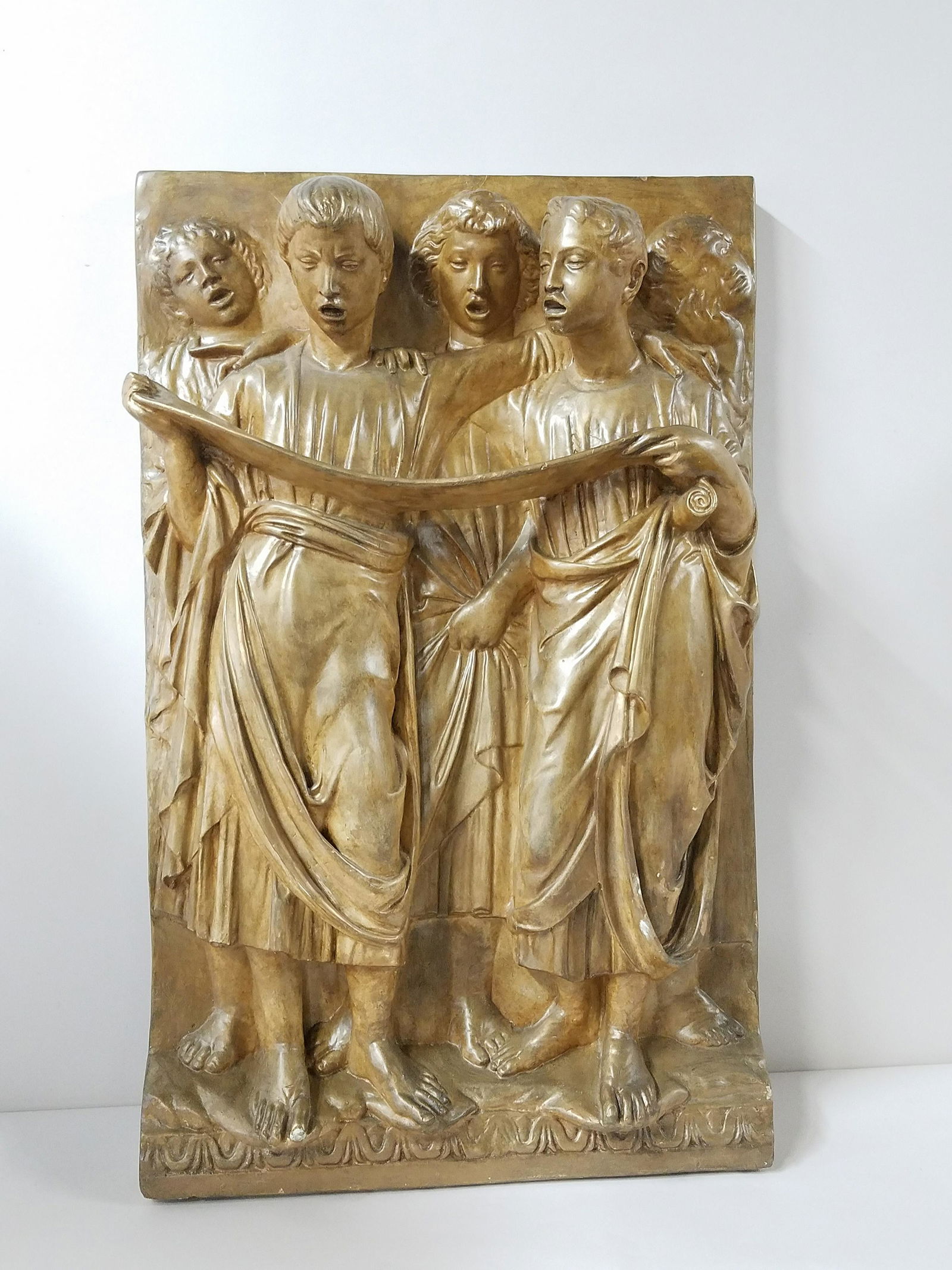 Heavy Plaster Figural Wall Sculpture (1 of 3)