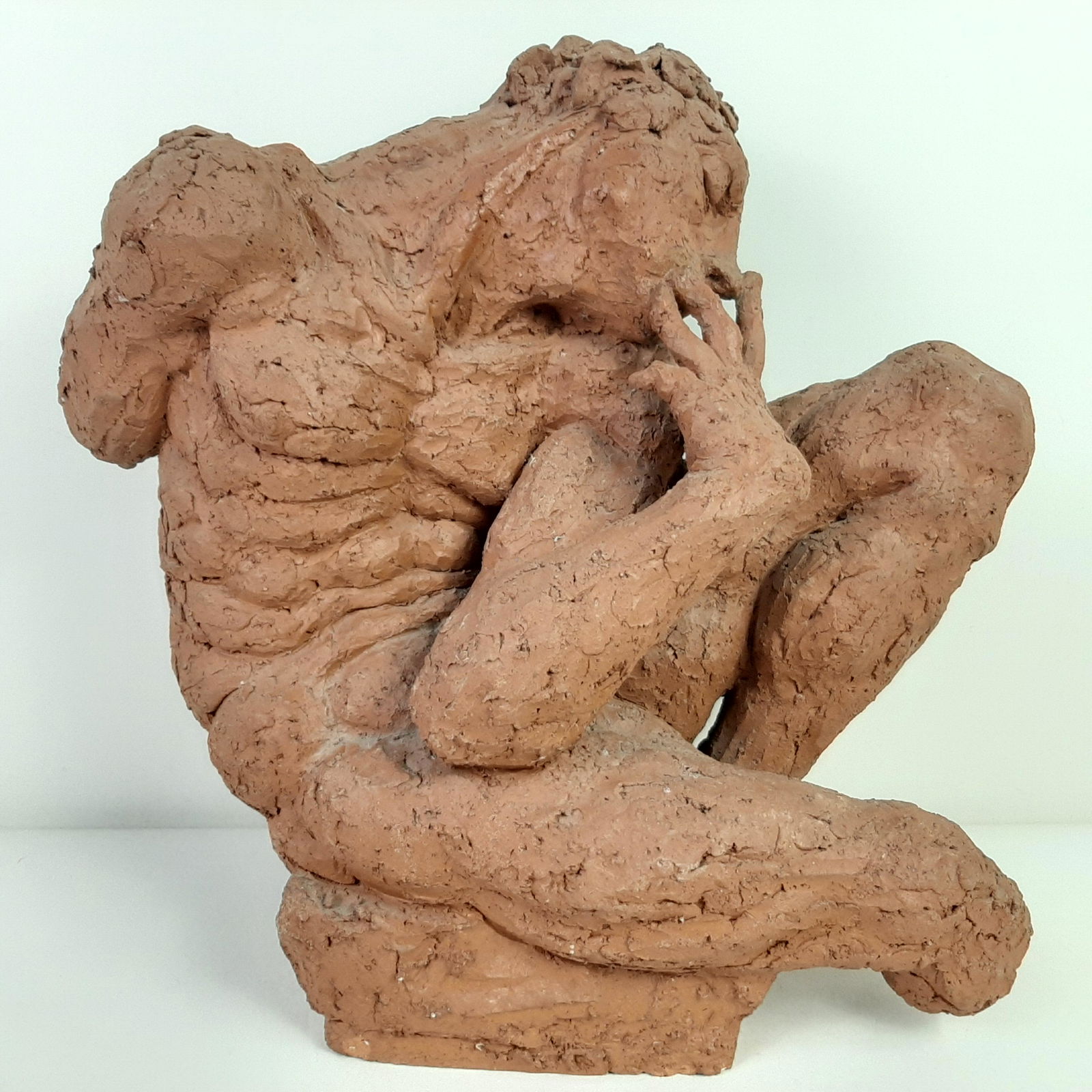 Signed Mid Century Terra Cotta Sculpture (1 of 5)