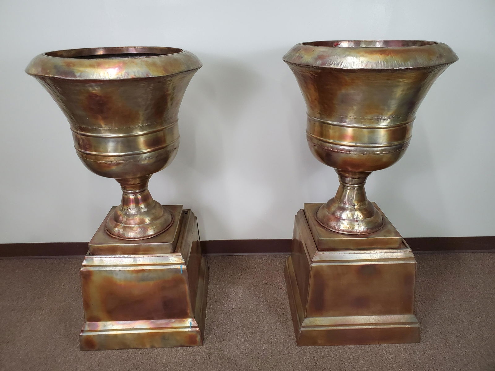 Pair of Copper Outdoor Urns (1 of 6)