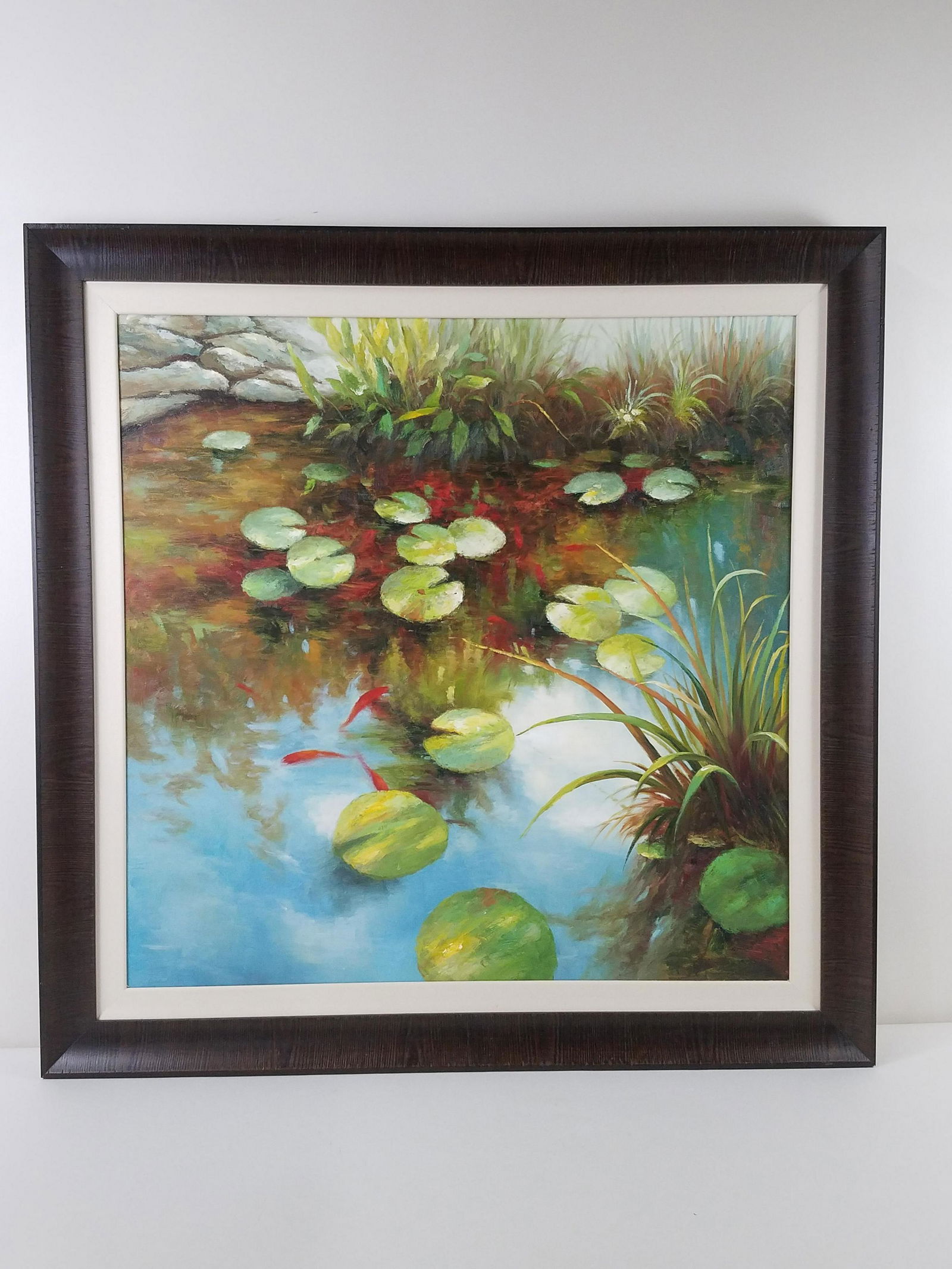 Water Lilly and Koi Fish Painting (1 of 1)