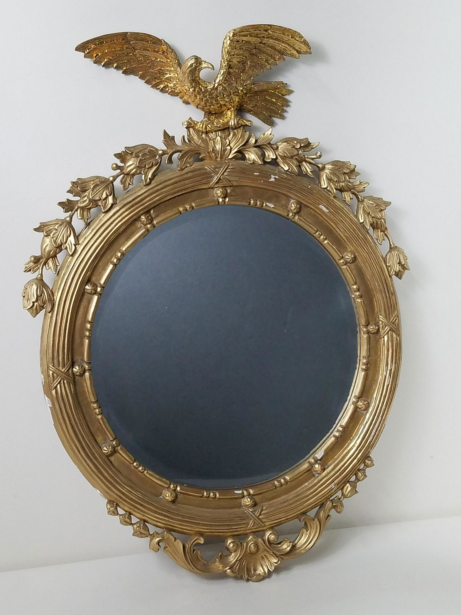 Antique Eagle Crested Mirror (1 of 3)