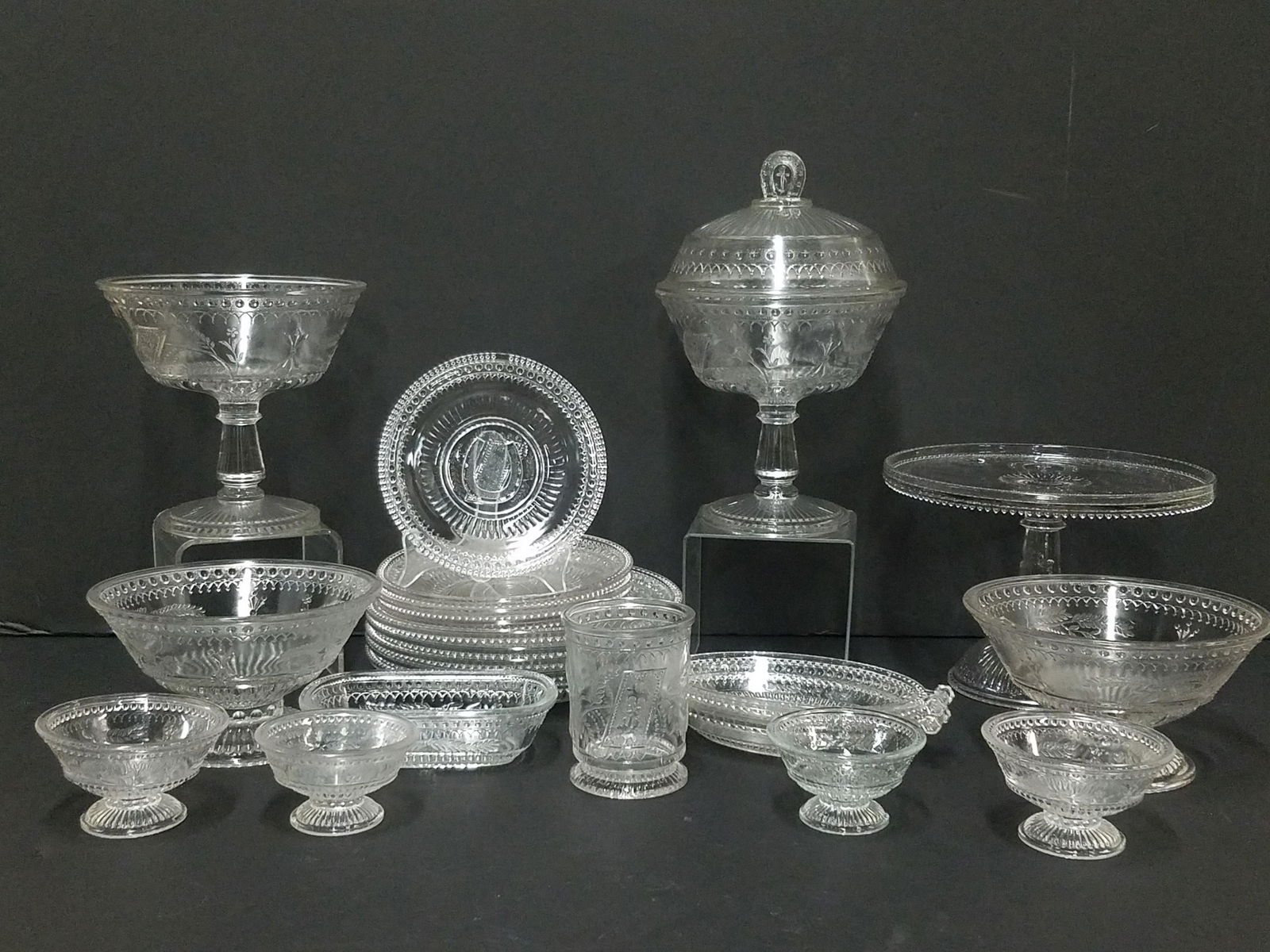 22 Pcs EAPG Prayer Rug / Good Luck Glassware (1 of 5)