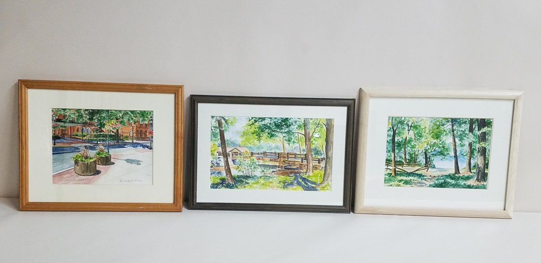 3 Marian Wright Canfield Landscape Watercolors (1 of 4)