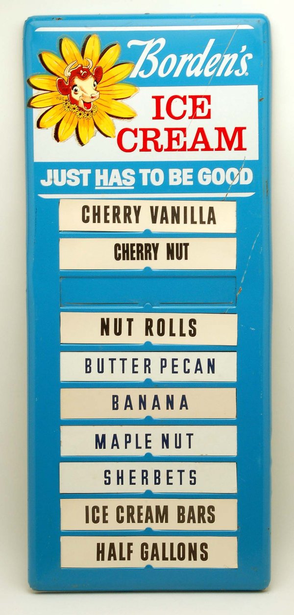 236 Borden's Ice Cream Flavor Sign