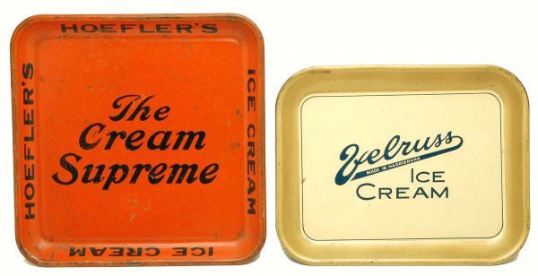 2 Ice Cream Trays Velruss & Hoefler's