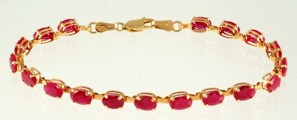 10.44 CTW Ruby Bracelet