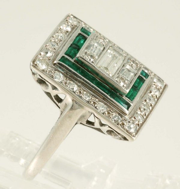 1.43 CTW Diamond Art Deco Ring