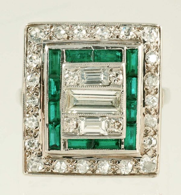 1.43 CTW Diamond Art Deco Ring - 2