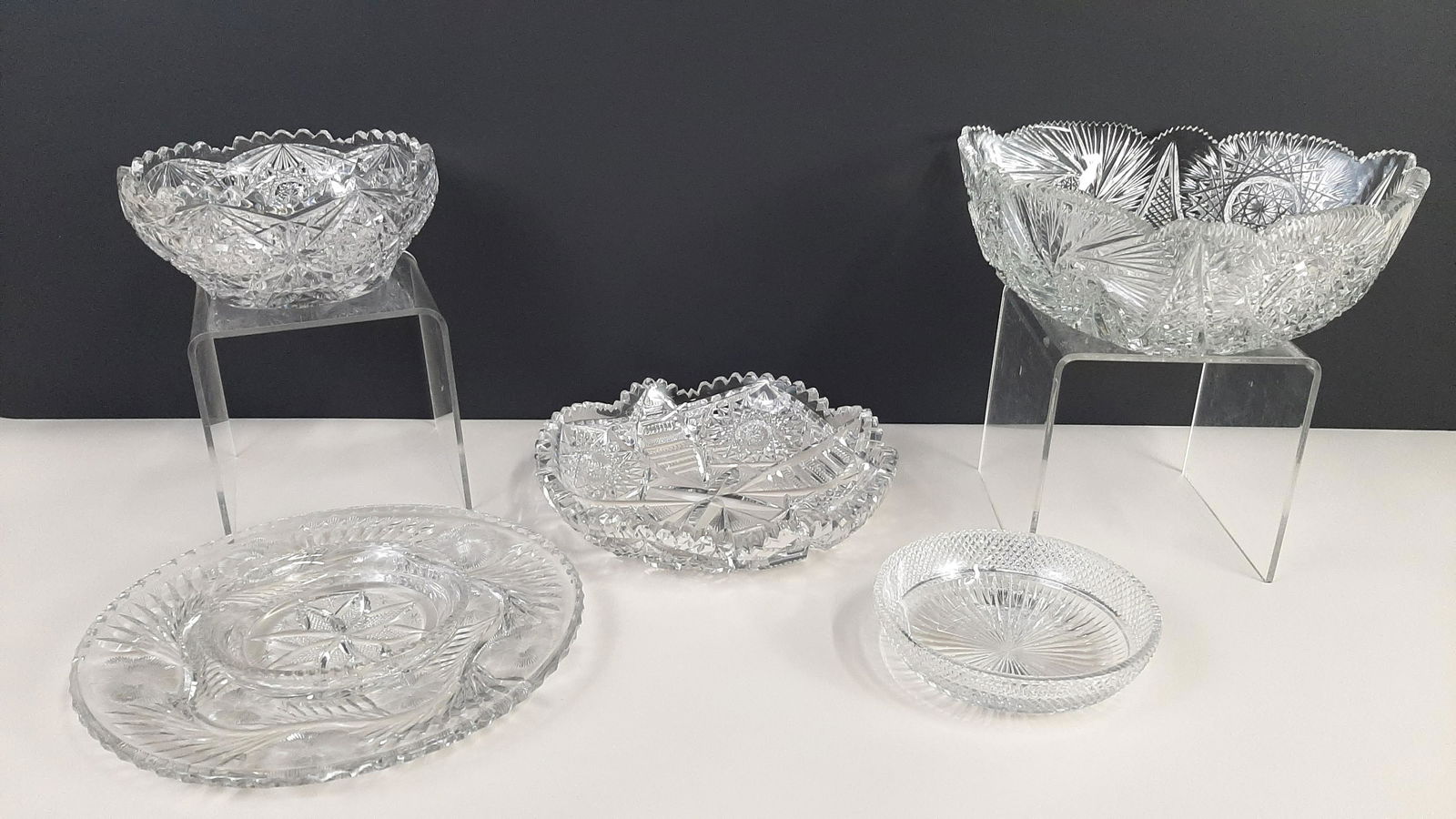 5 Pcs Libby Cut Glass (1 of 7)