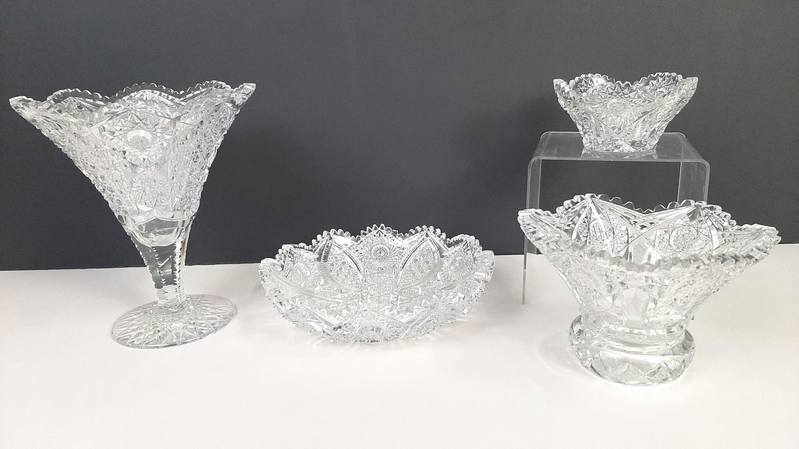 4 Pcs Cut Glass (1 of 5)