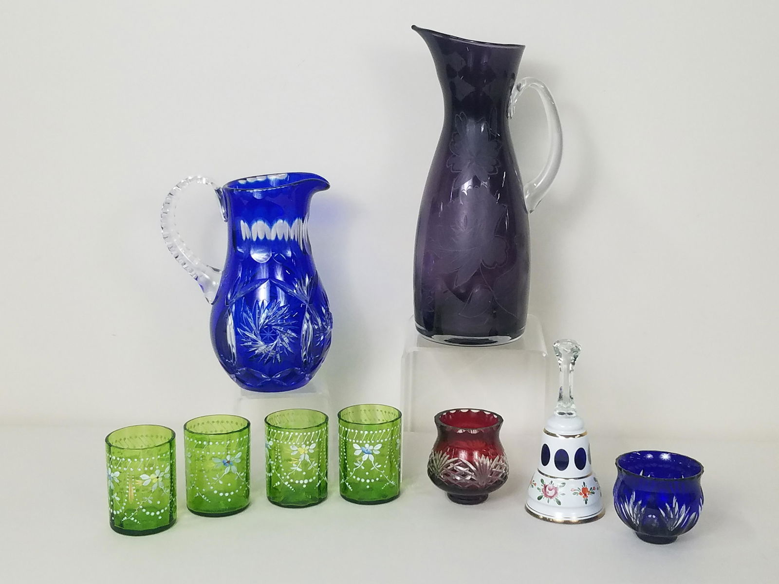 9 Pcs Colored Glass incl Cut to Clear (1 of 6)