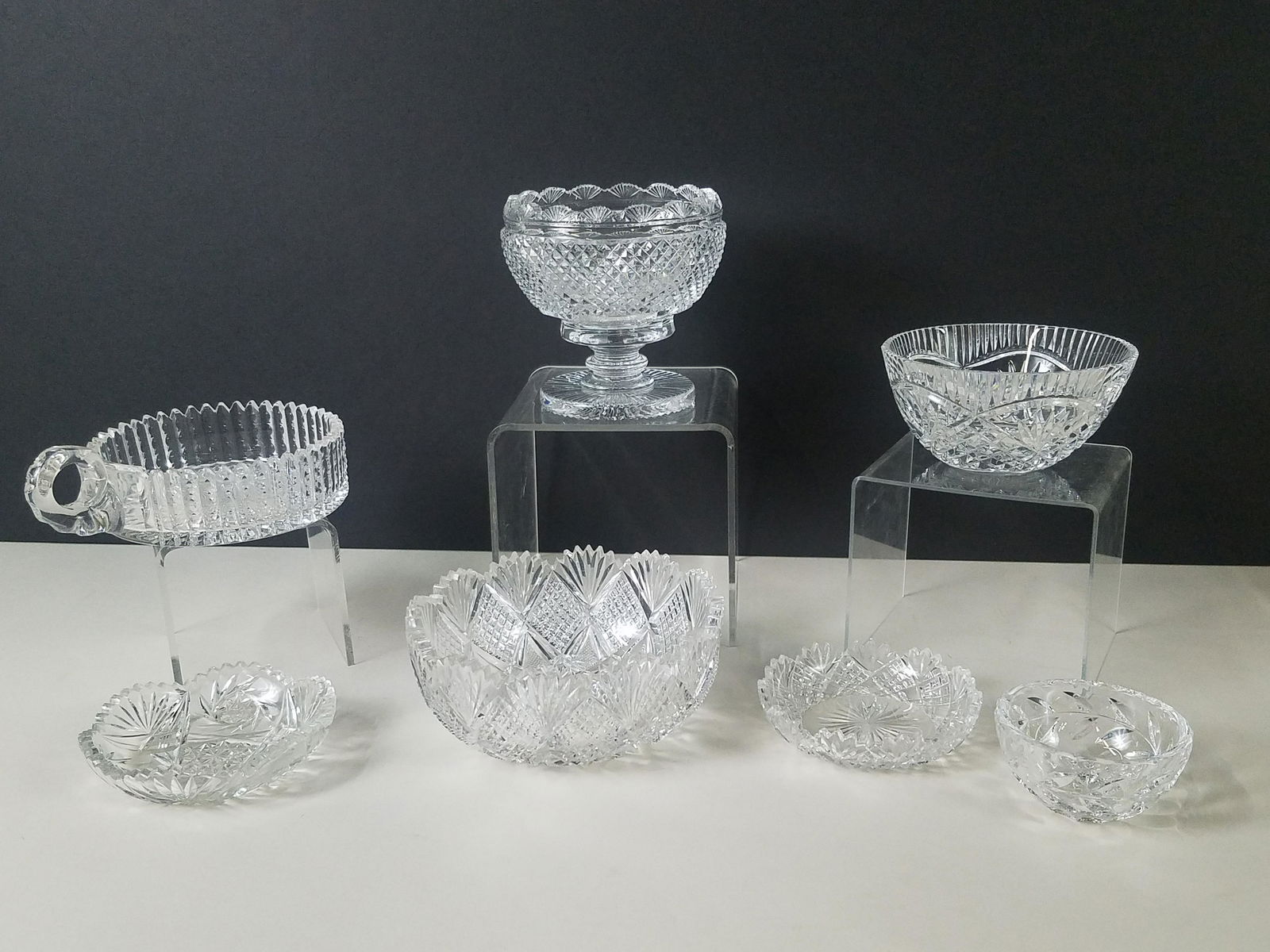 7 Pcs Cut Glass incl Waterford Compote (1 of 5)