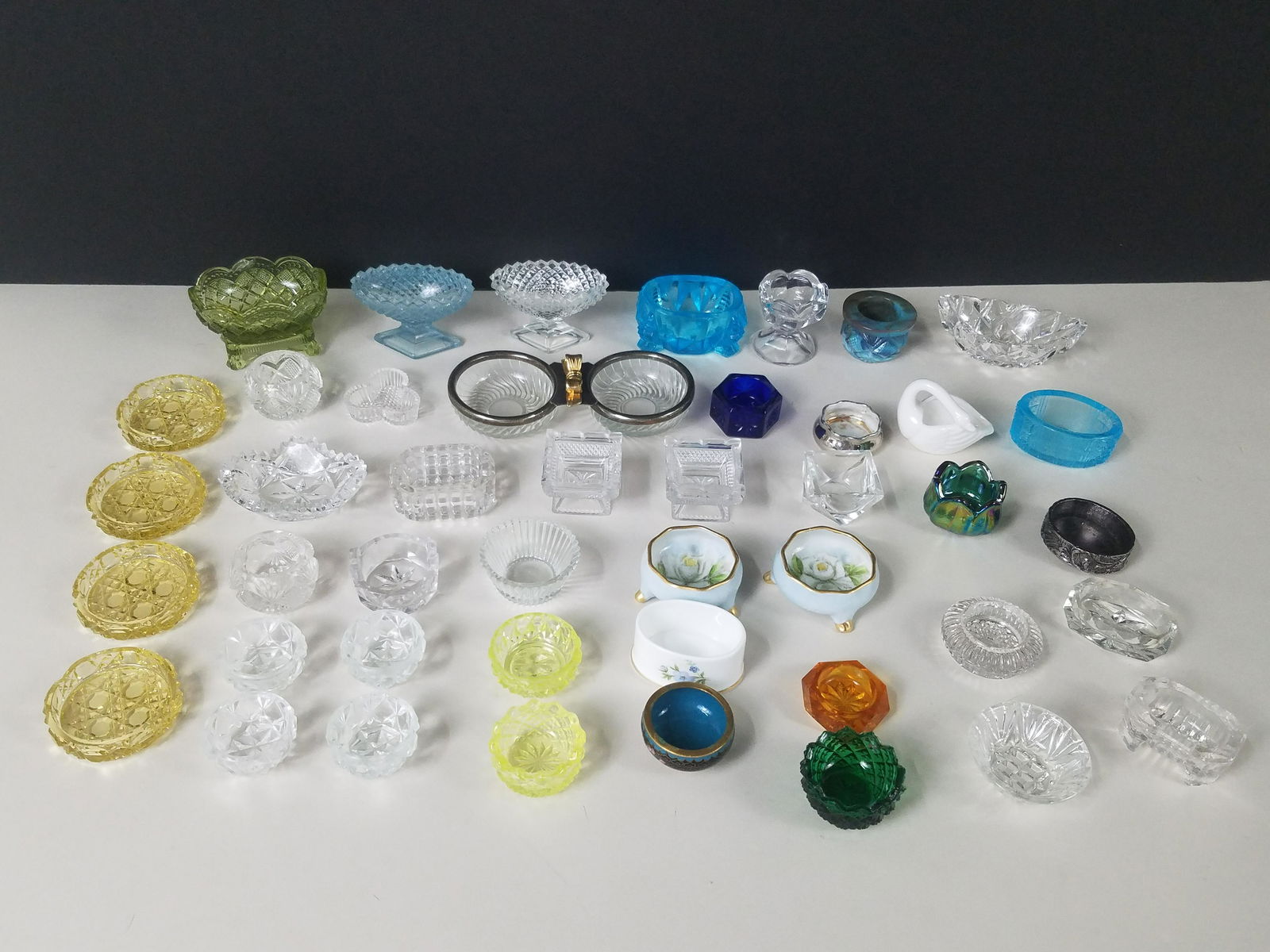 45 Salts incl Glass, Cloisonne and Porcelain (1 of 11)