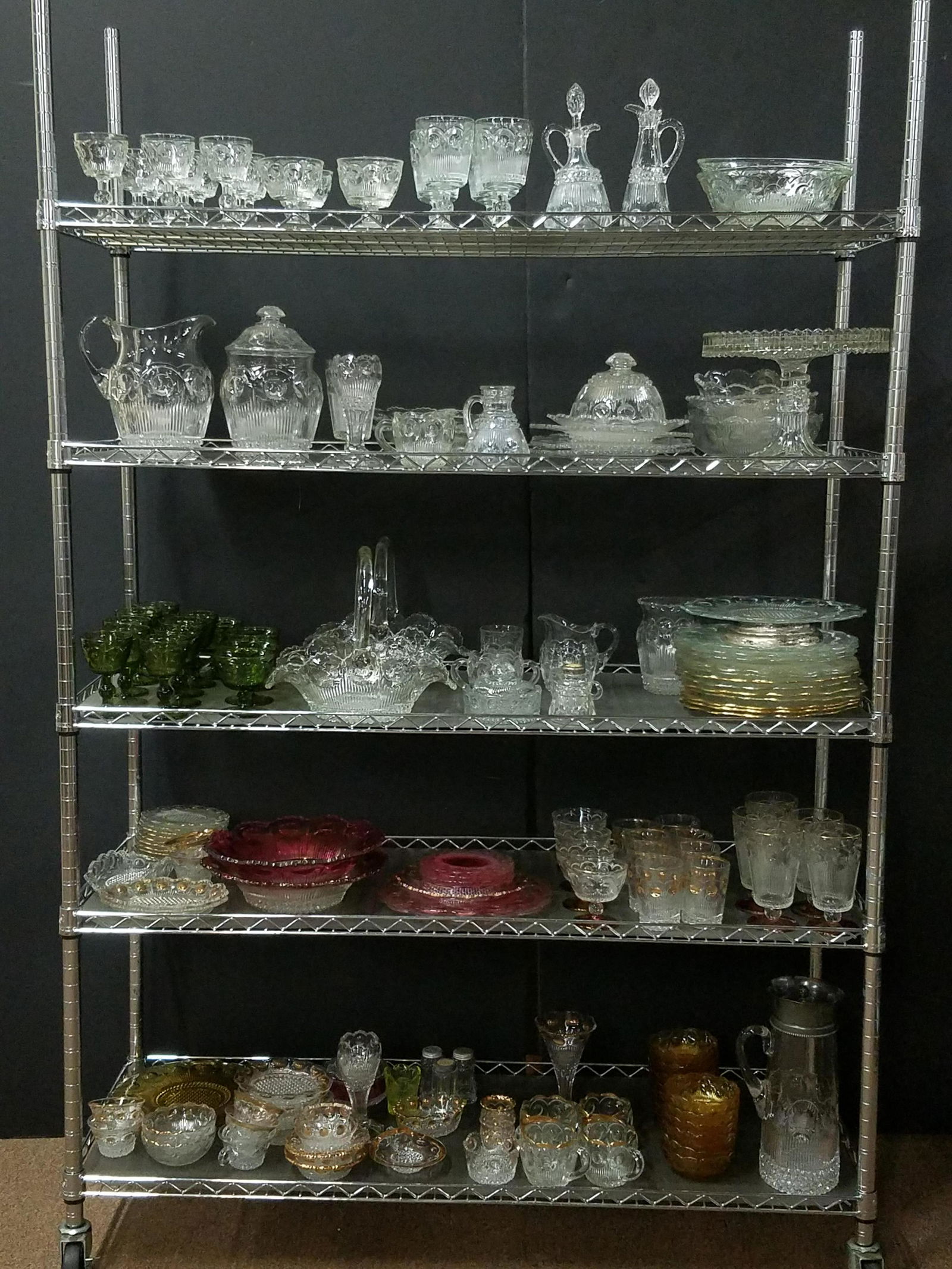 169 Pcs EAPG Manhattan Glassware (1 of 5)