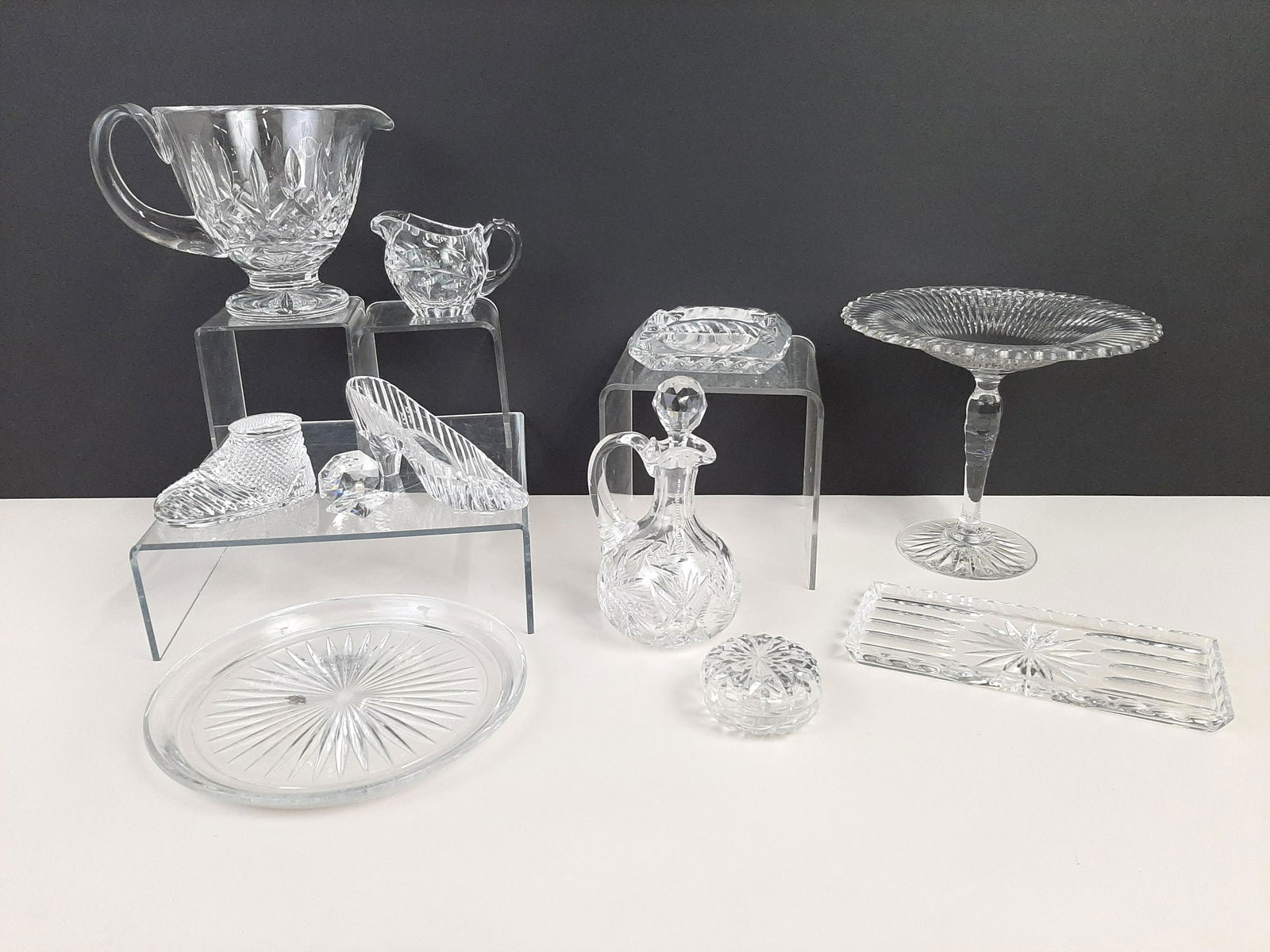 11 Pcs Cut Glass incl. Cruet (1 of 5)