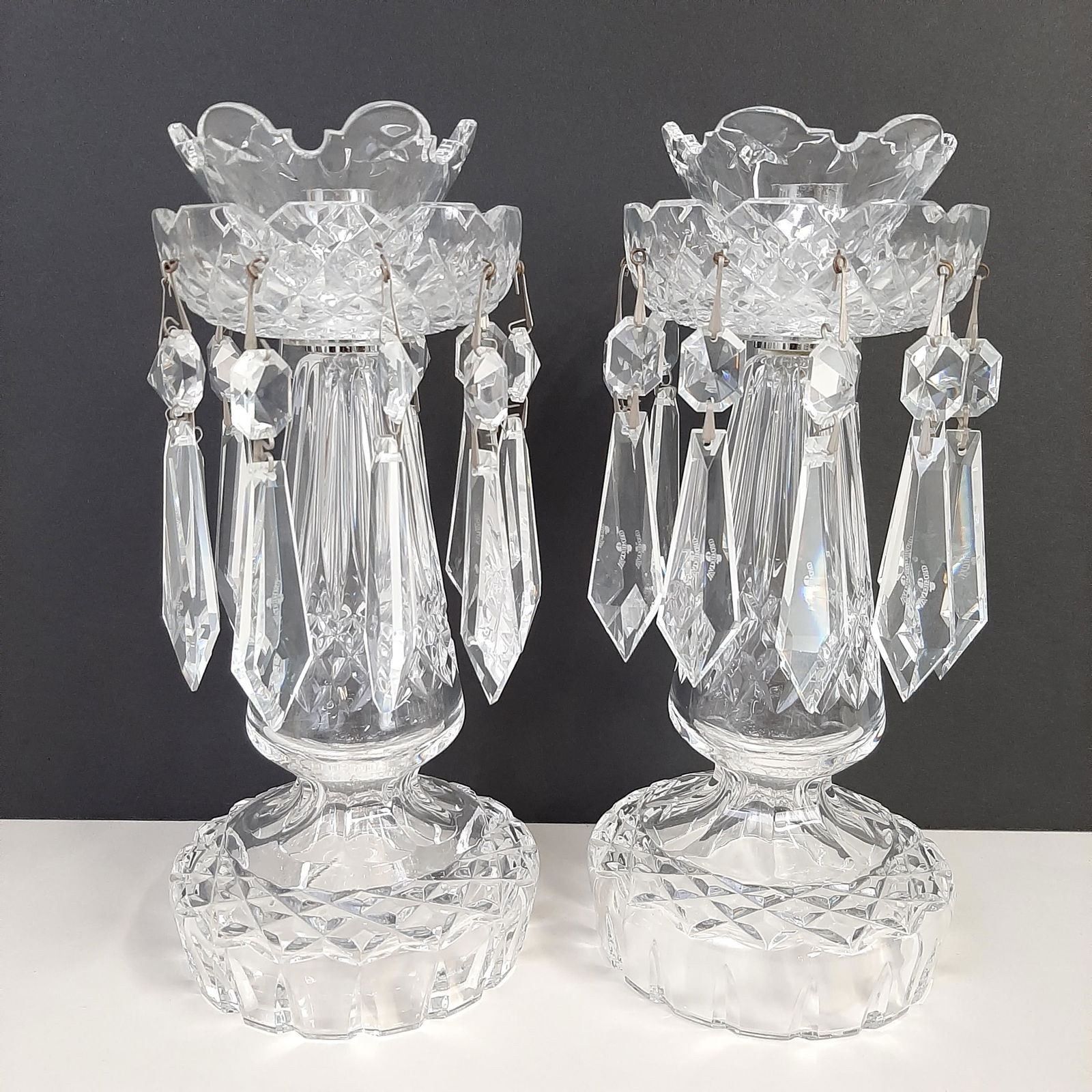 Pr Waterford Crystal Candleholders (1 of 2)