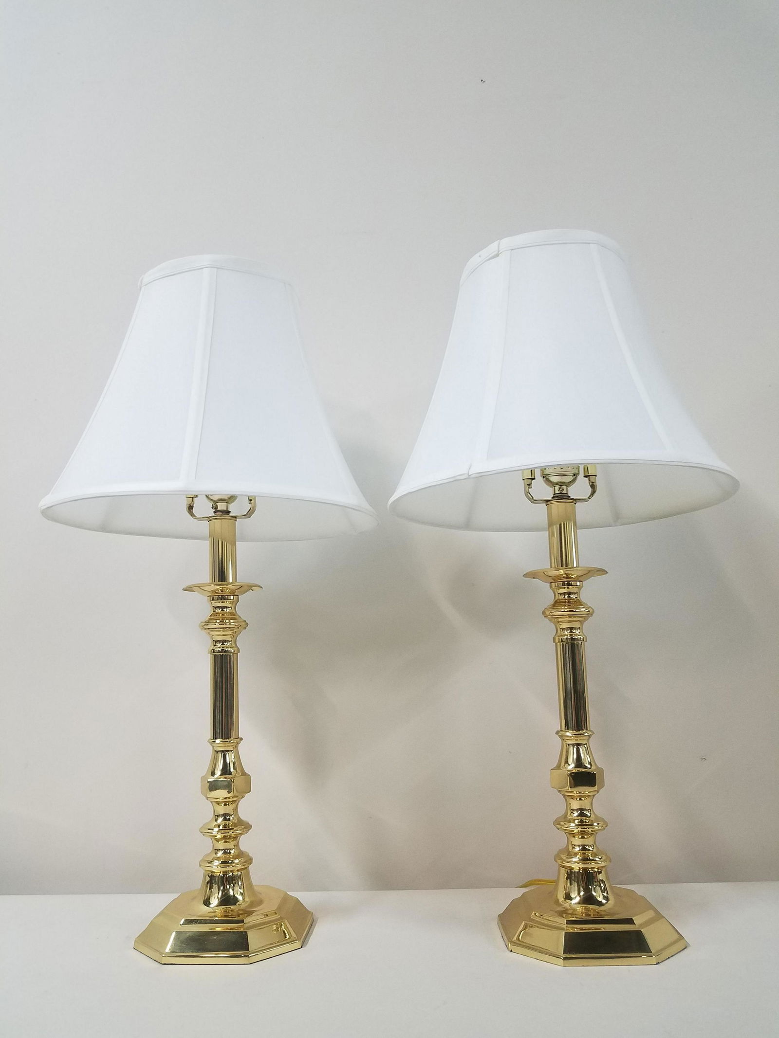 Pr Brass Table Lamps (1 of 1)