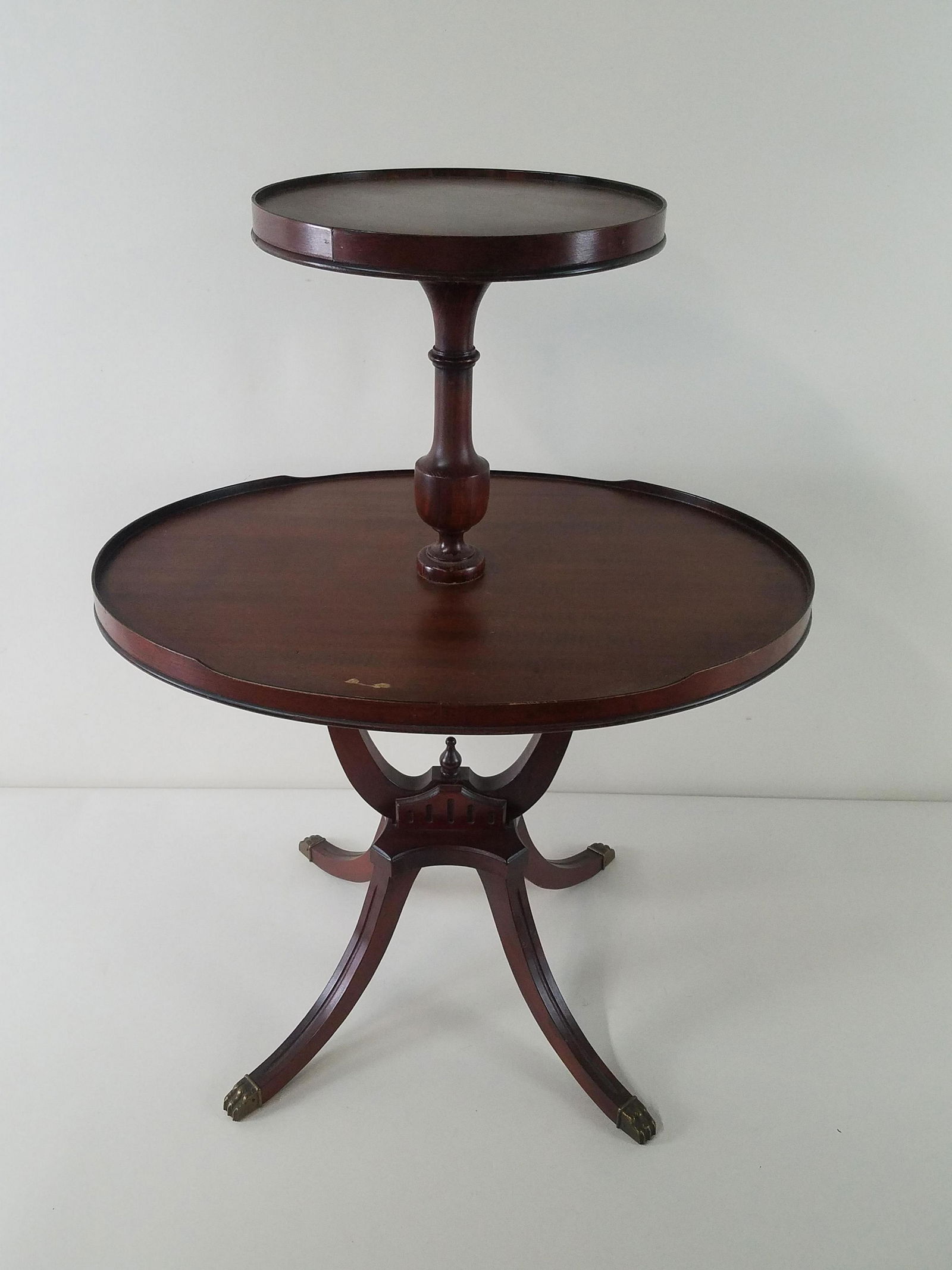 2 Tier Claw Foot Table (1 of 4)