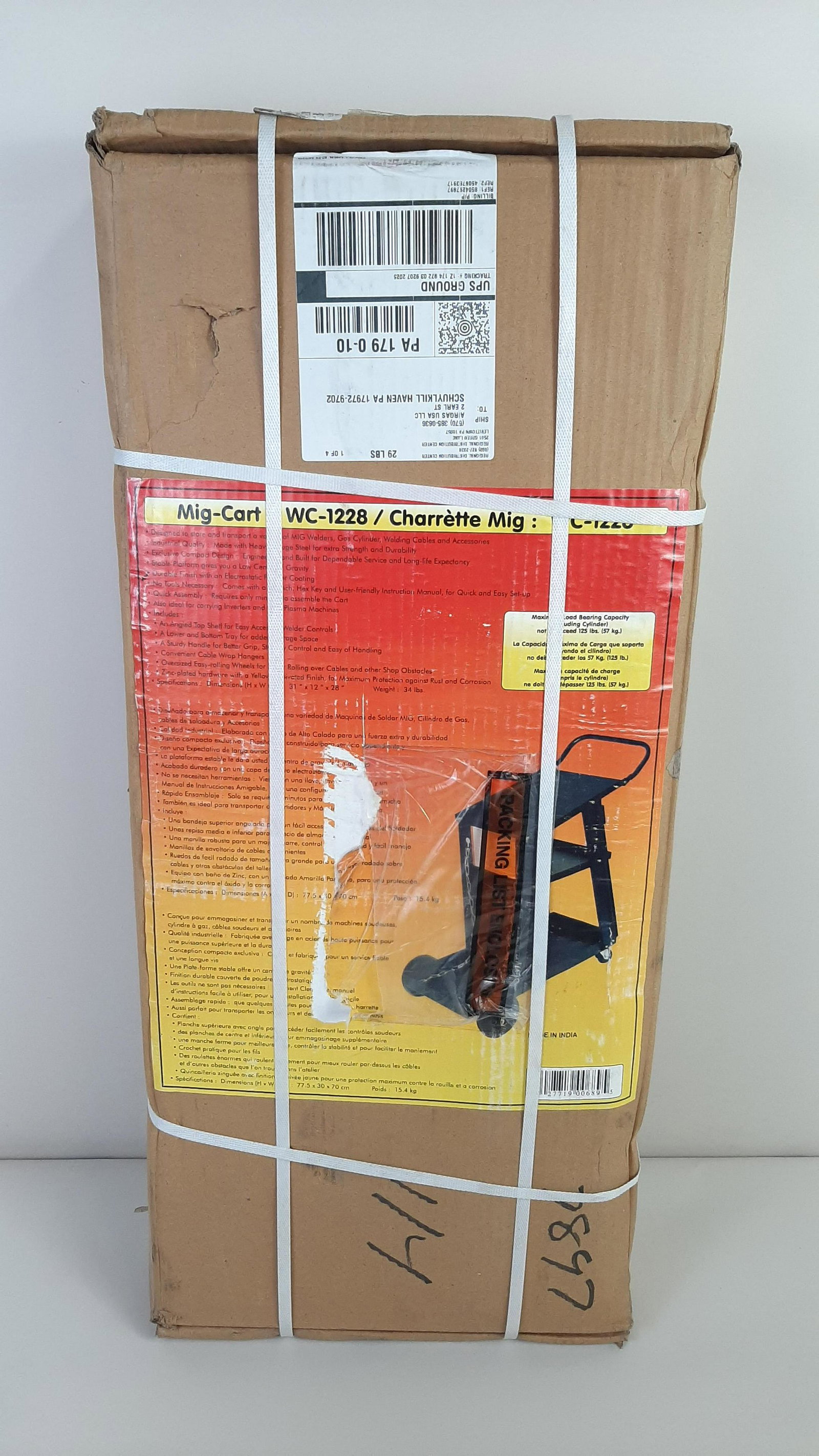 Multi-Purpose Radnor Mig-Cart: Model RAD64003570. Factory sealed.