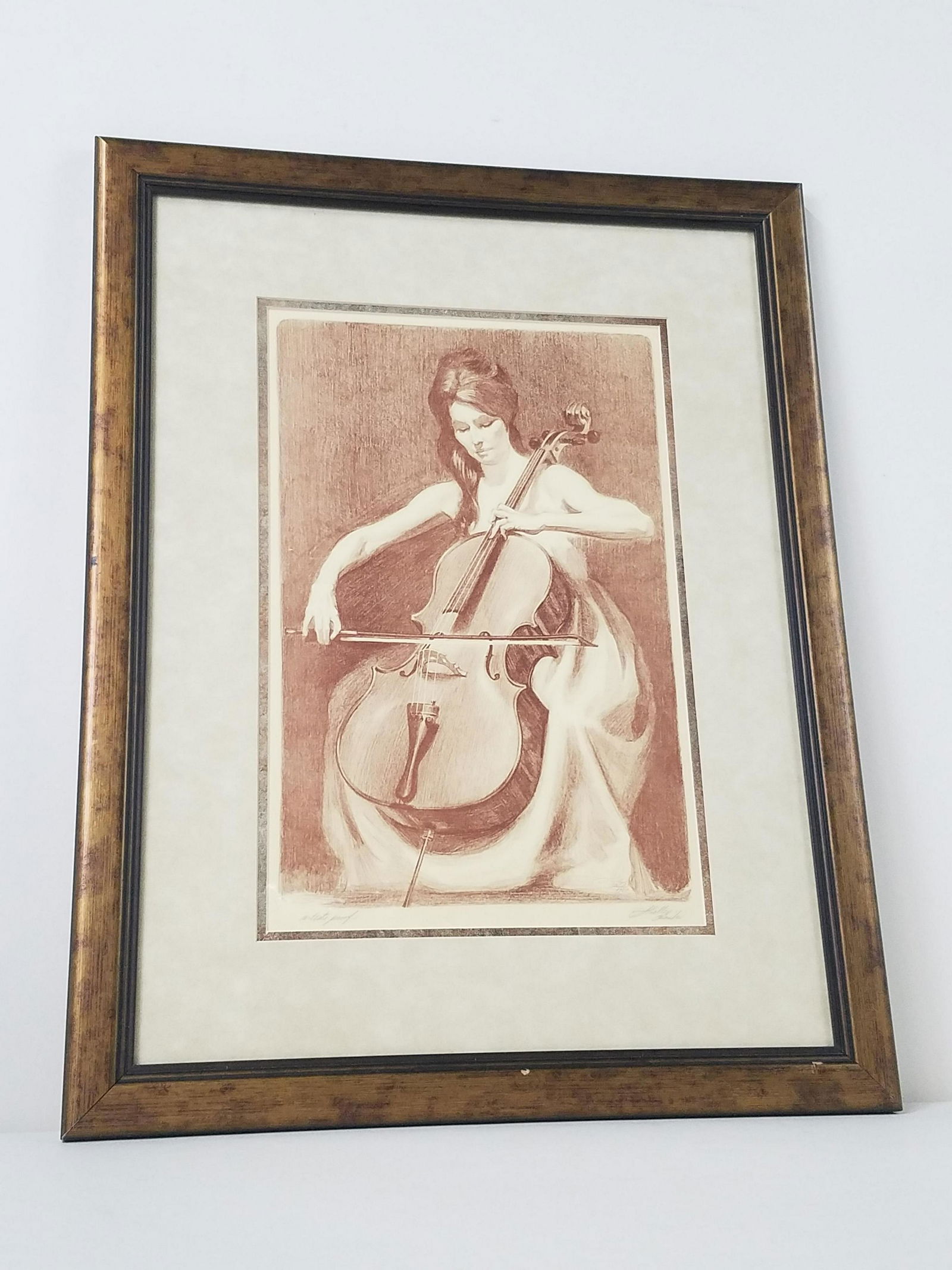 Shelly Fink "Cello" A.P. Lithograph (1 of 5)