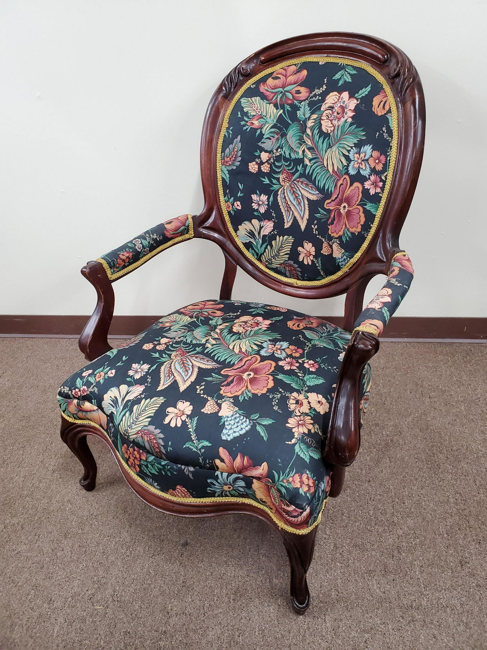 Flower Print Arm Chair (1 of 5)