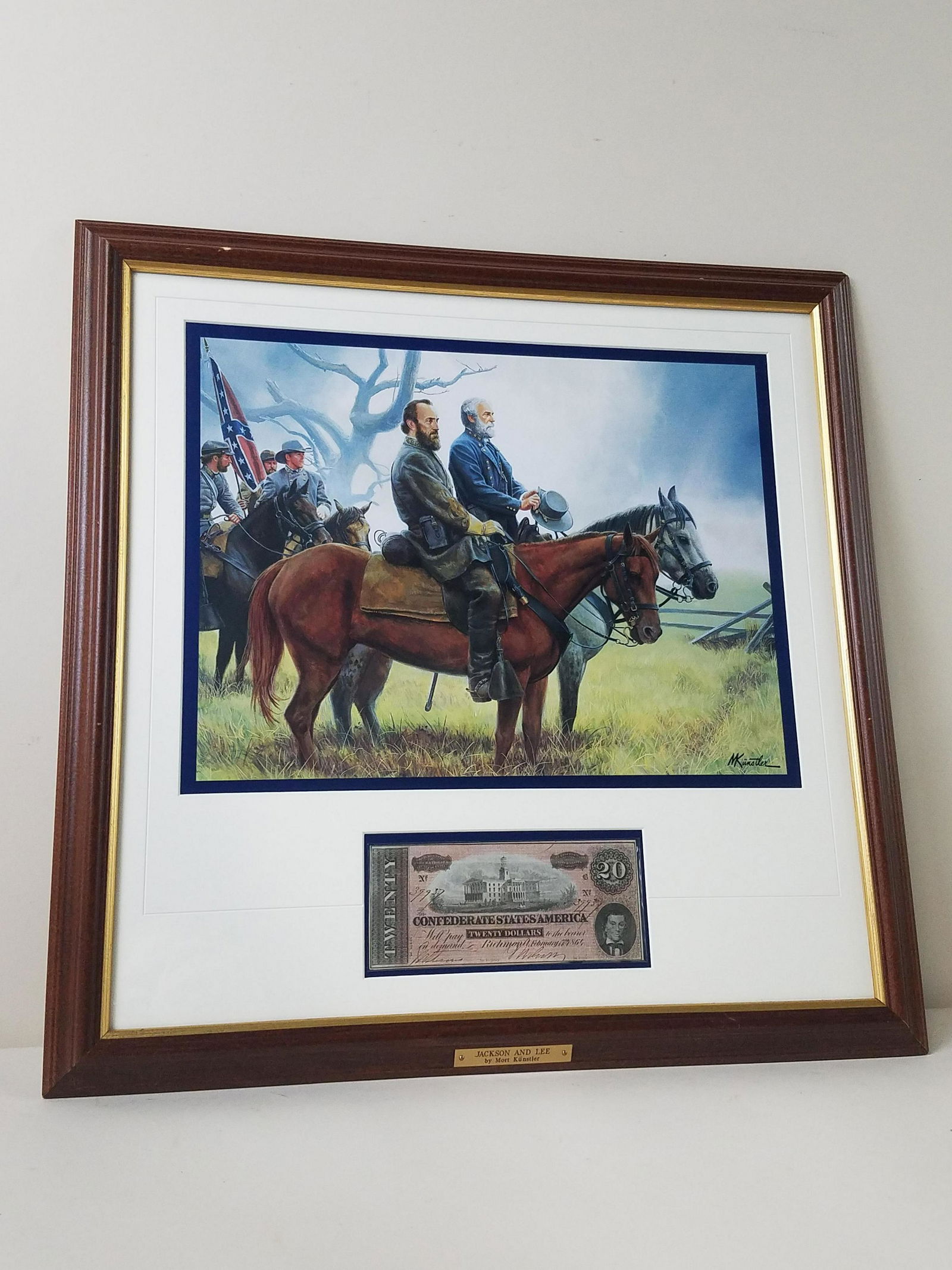 Mort Künsler "Jackson and Lee" Print with Note (1 of 3)