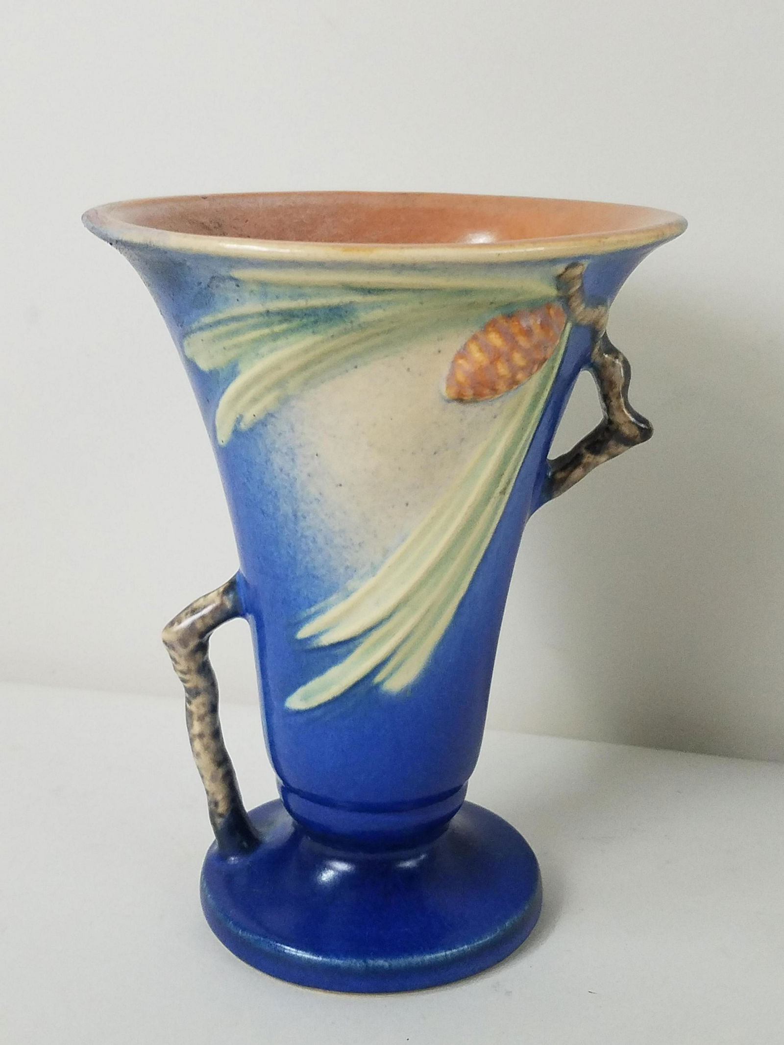 6-1/2" Roseville Pine Cone Vase (1 of 2)