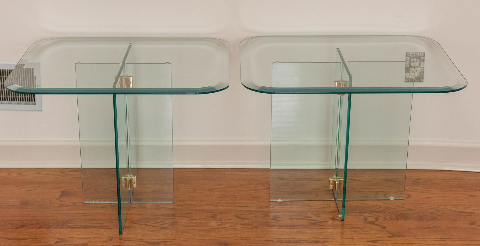 Pair of Glass End Tables (1 of 4)