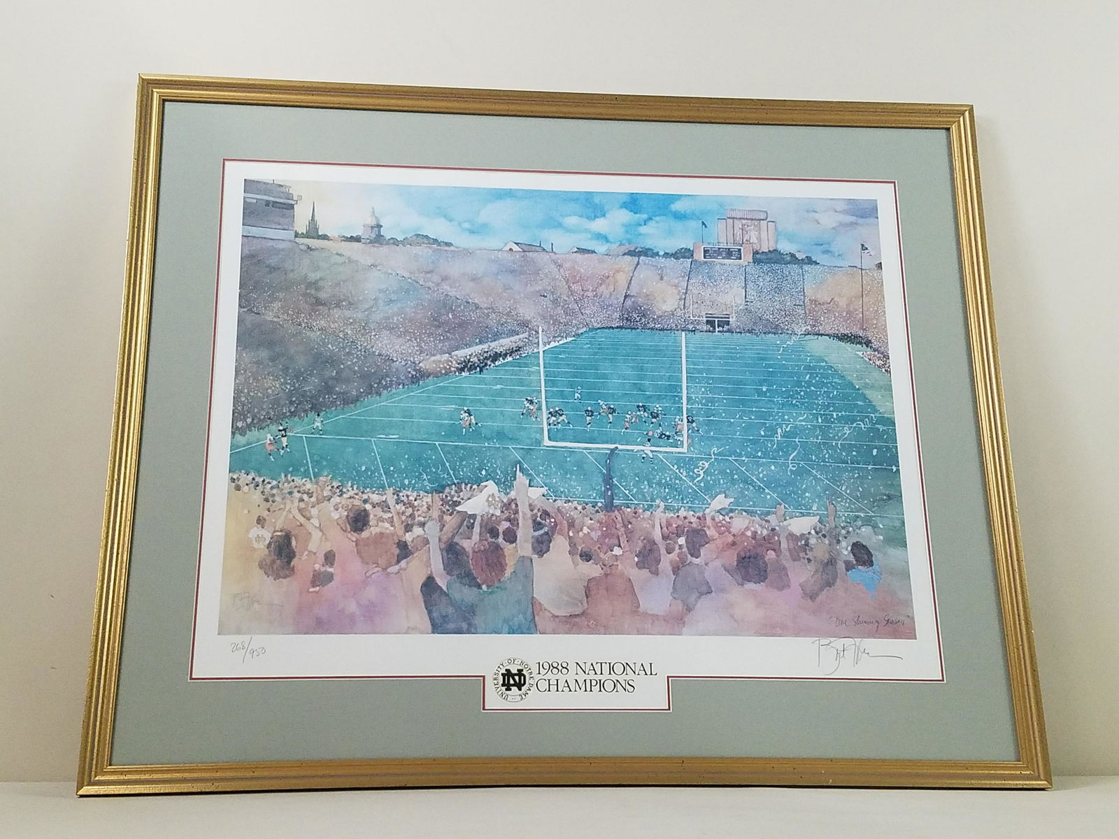 1988 Notre Dame National Champions Print & Flag (1 of 5)