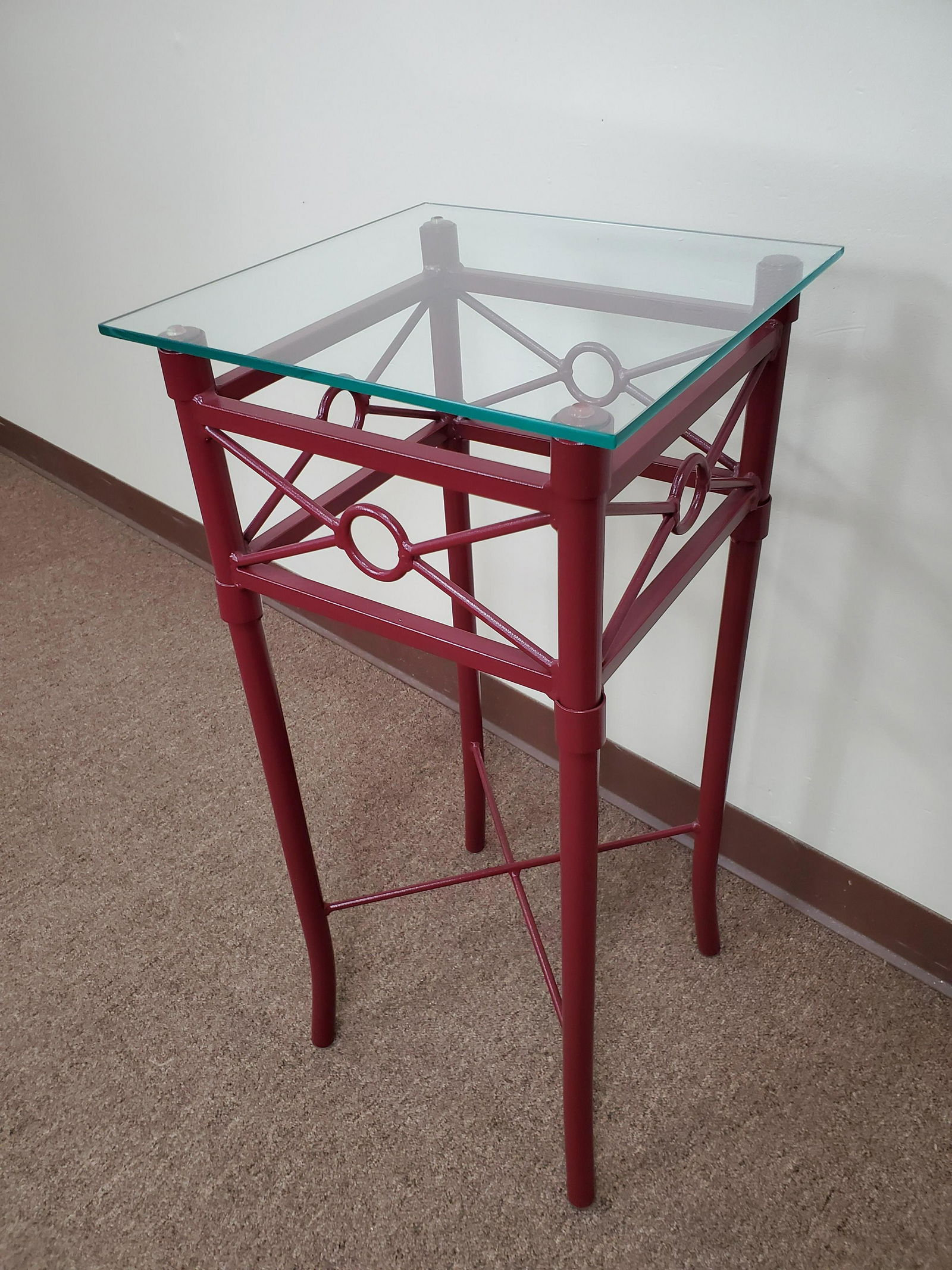 Glass Top Metal Stand (1 of 2)