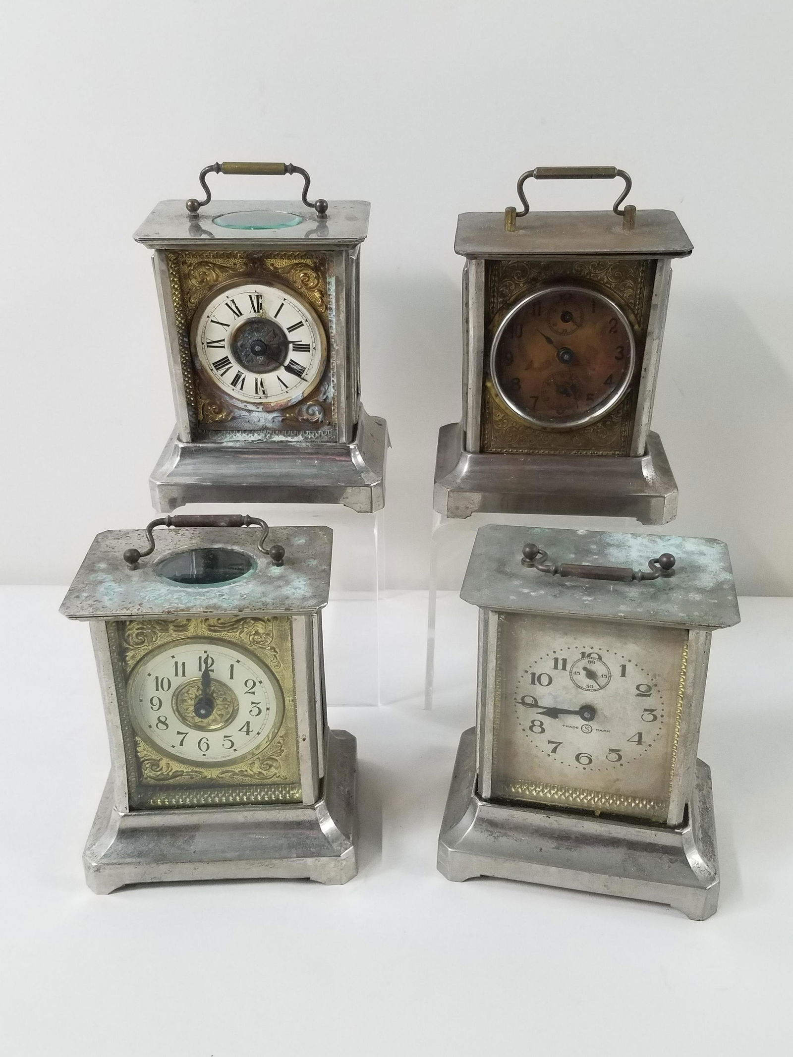 4 Antique Alarm Clocks incl Musical (1 of 20)