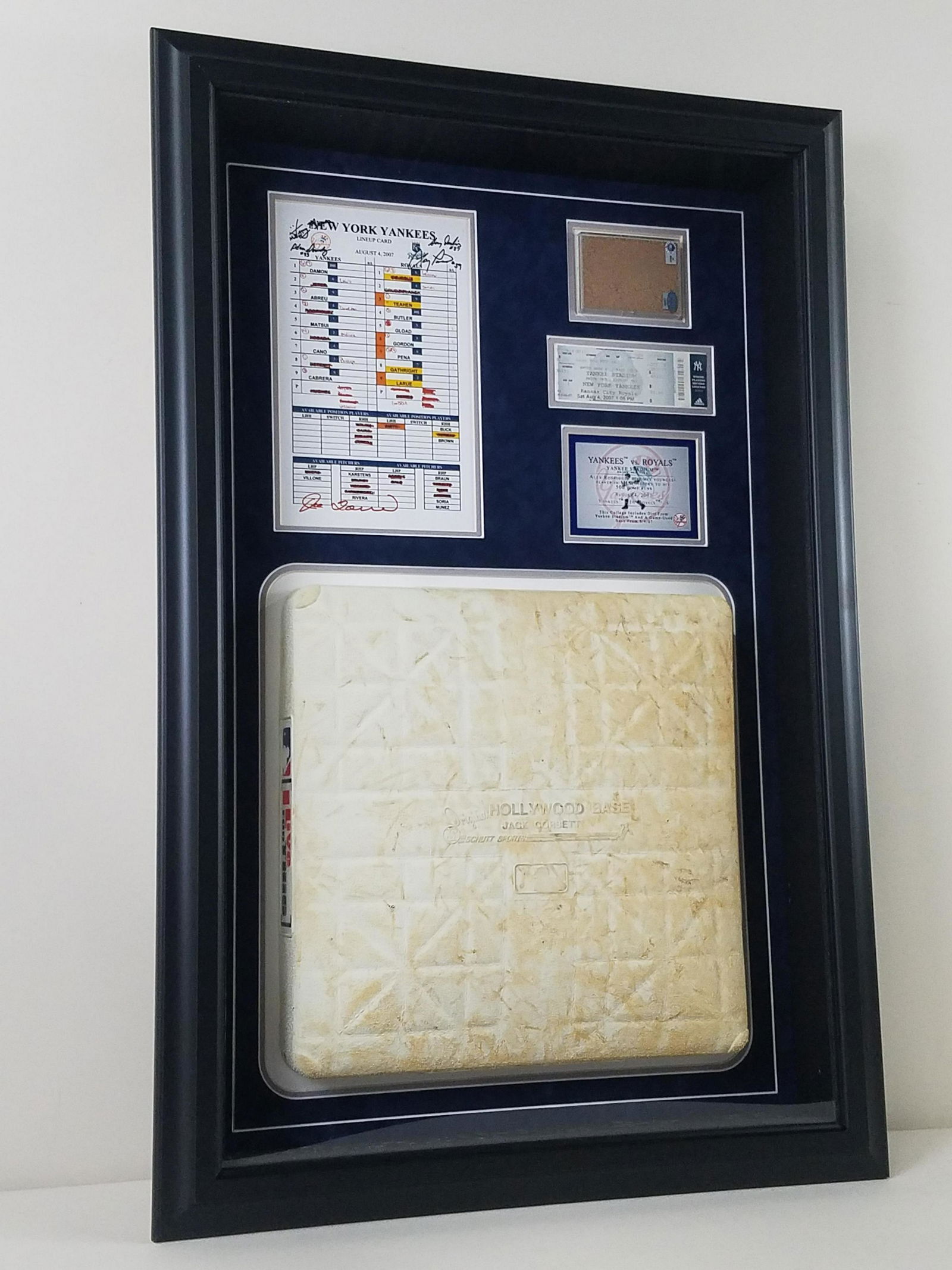 Yankees Stadium Game Used Base 8-4-2007 (1 of 4)