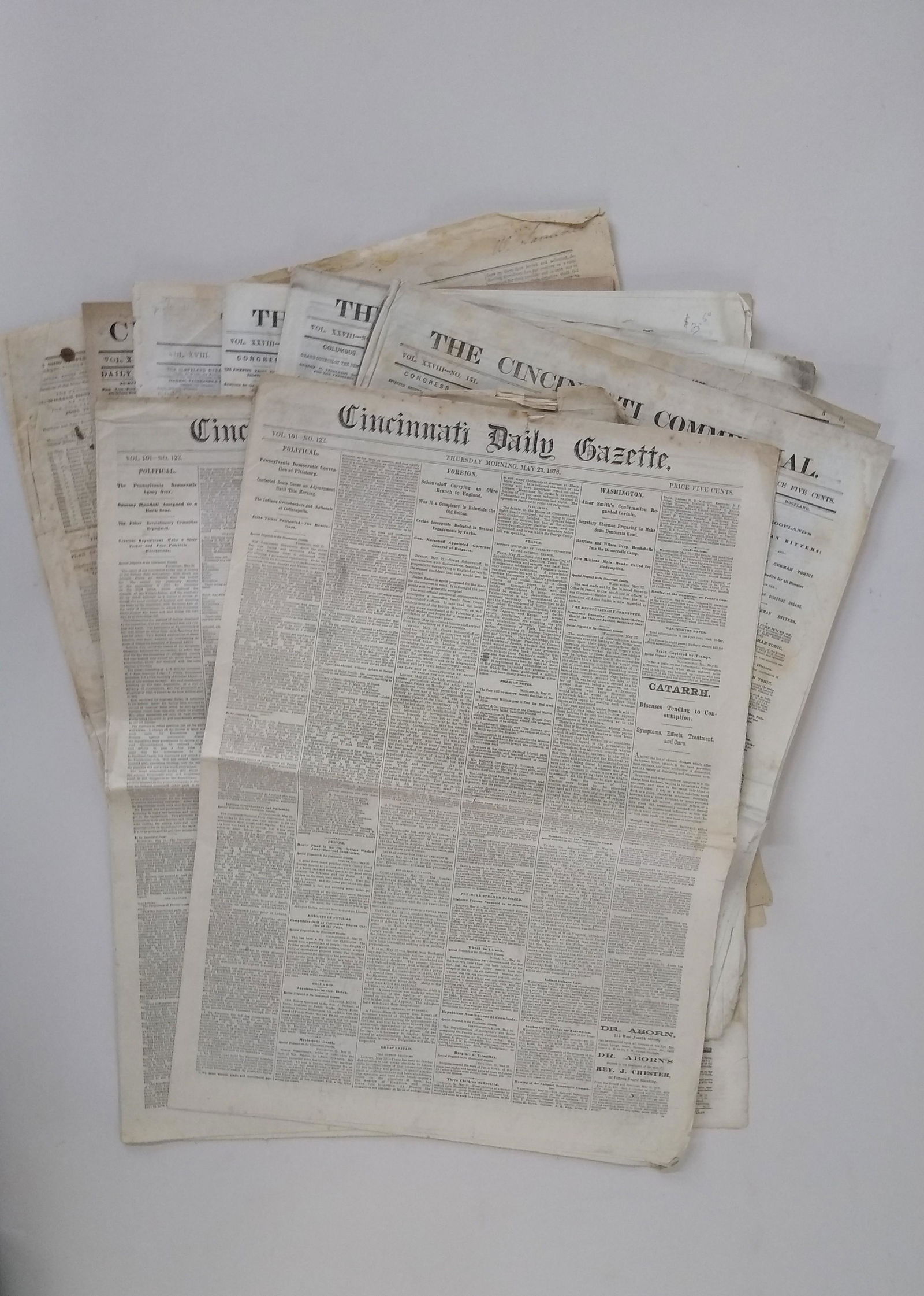 8 19th C Ohio Newspapers (1840-1878) (1 of 5)
