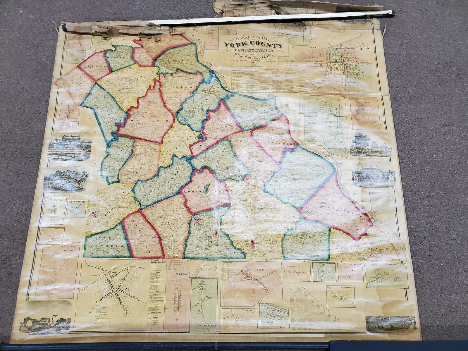 1860 York County Map (1 of 6)