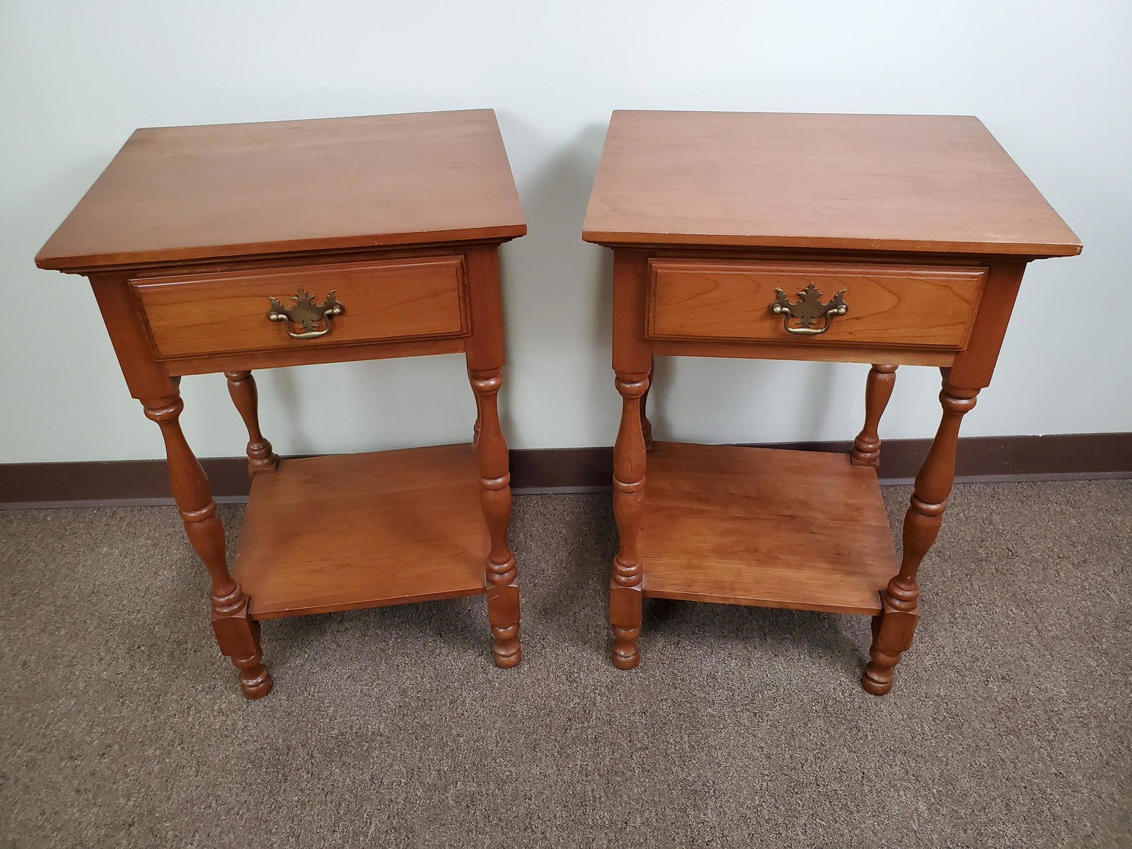 Pair Of Single Drawer End Tables (1 of 5)