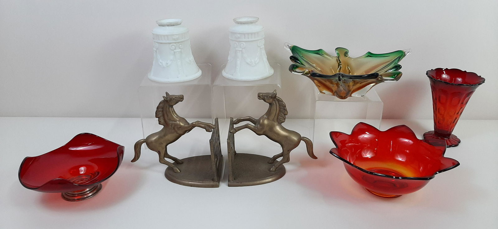 8 Pcs incl. Brass Horse Bookends (1 of 7)