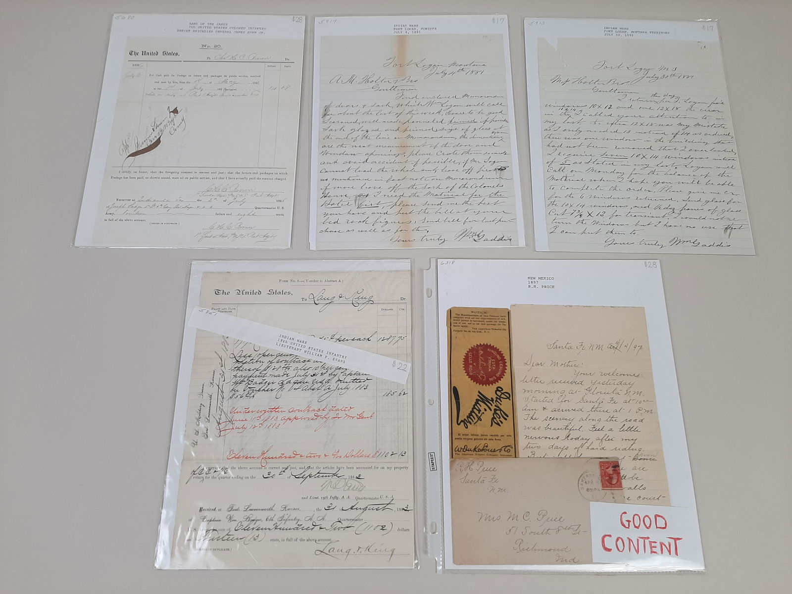 Grouping of Indian Wars and Other Documents (1 of 6)