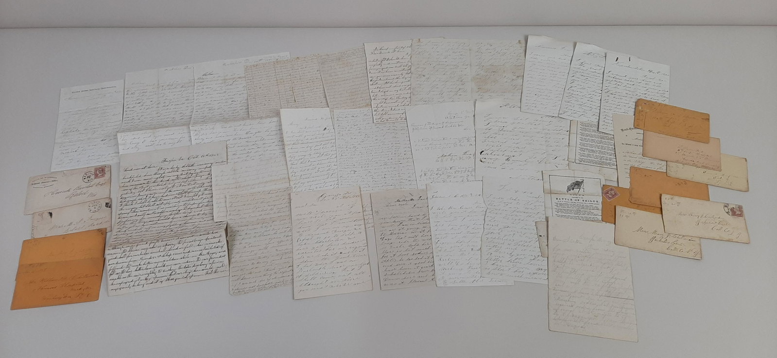 Grouping of Civil War Letters: Some minor losses and discoloration. From the Estate Collection of Stephen R. Reed.