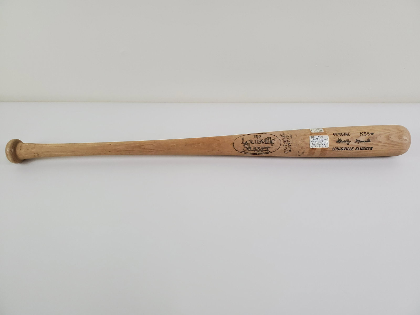 Mickey Mantle Louisville Slugger: 33" long. From the Estate Collection of Stephen R. Reed.