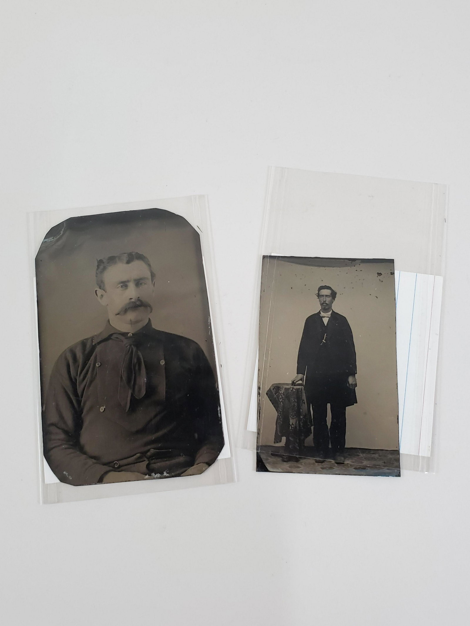2 Identified Old West Tin Types Lawman & Scout: Information included. From the Estate Collection of Stephen R. Reed.