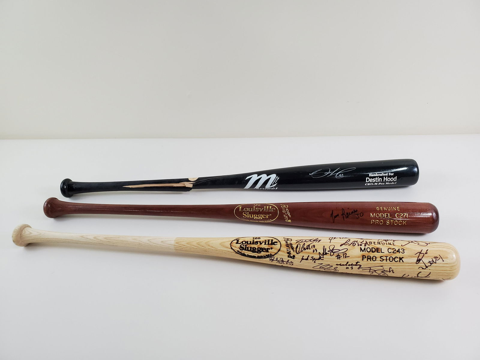 3 Signed Harrisburg Senators Bats (1 of 10)