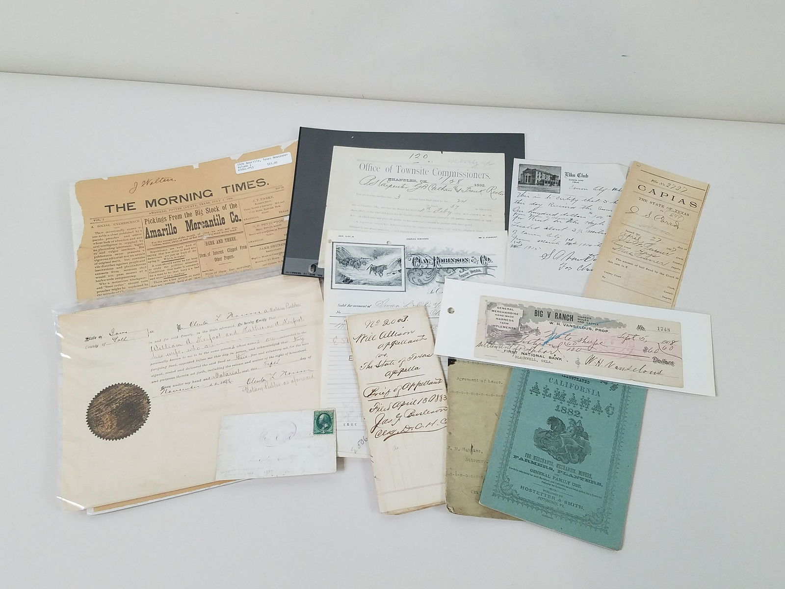10 Western States Documents and Ephemera (1 of 18)