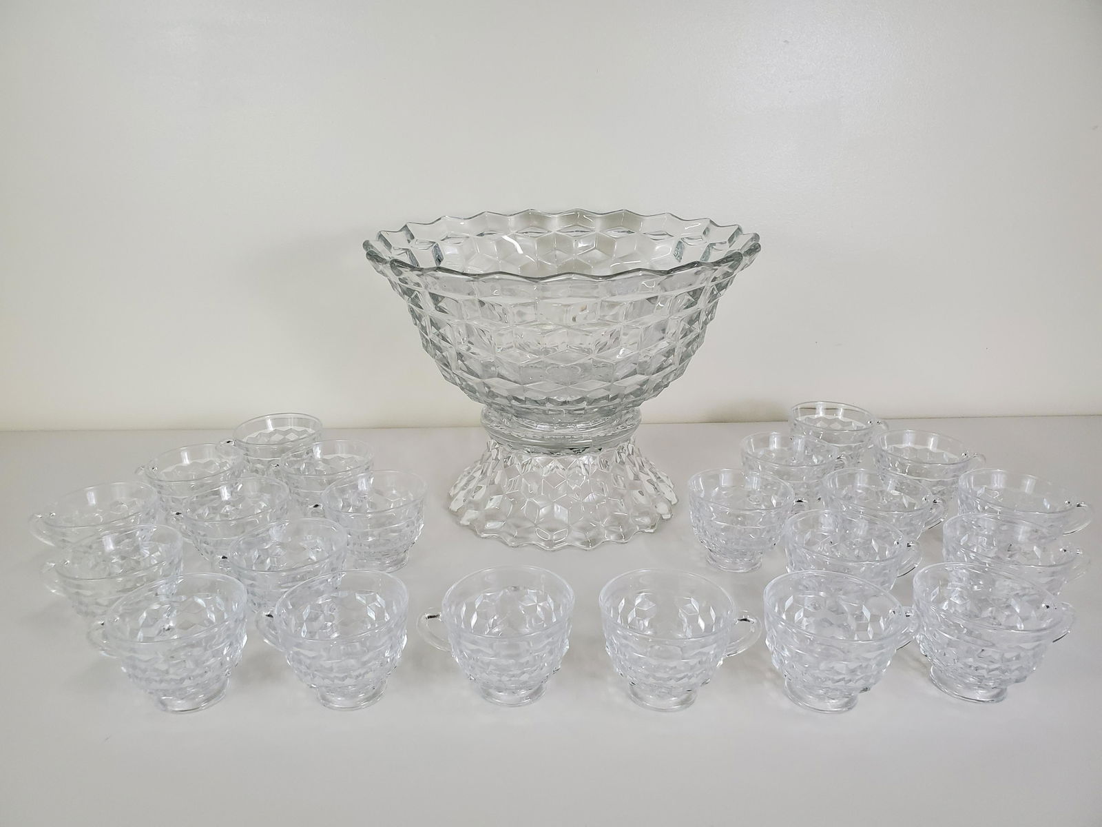 24 Pc Fostoria American Punch Bowl Set (1 of 3)