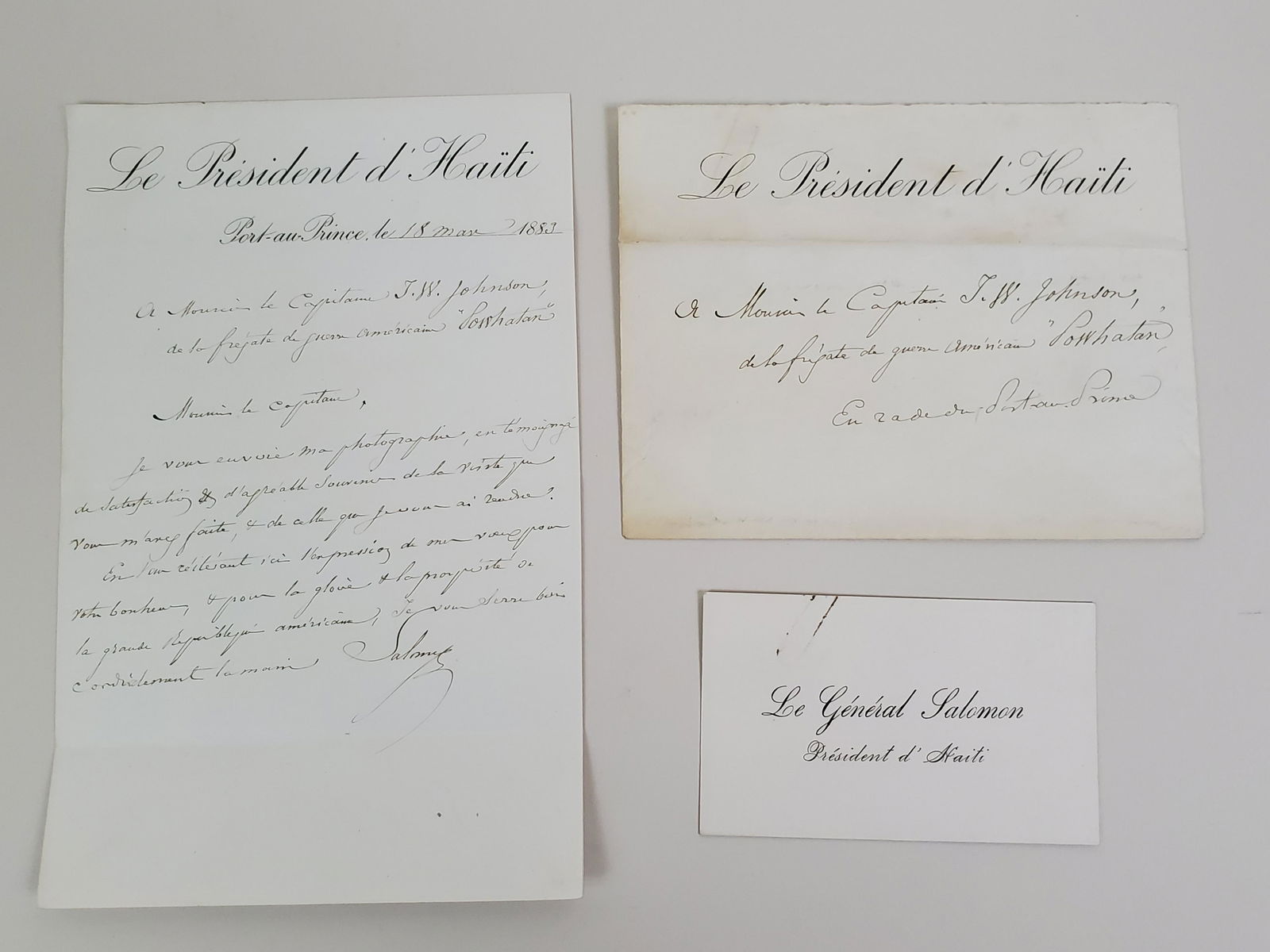 1883 Haiti Presidential Letter (1 of 1)