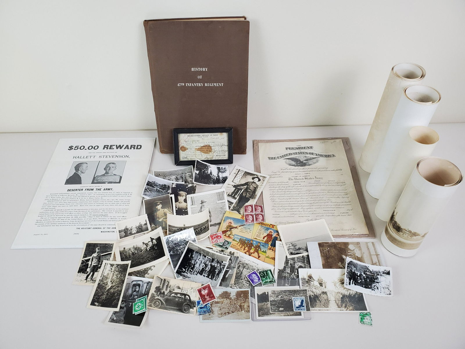 40+ Pcs Military Book, Wanted Poster, Photos (1 of 6)